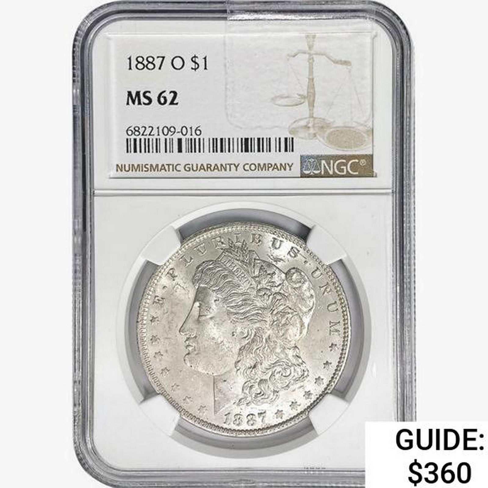 1887-O Morgan Silver Dollar NGC MS62 (1 of 2)