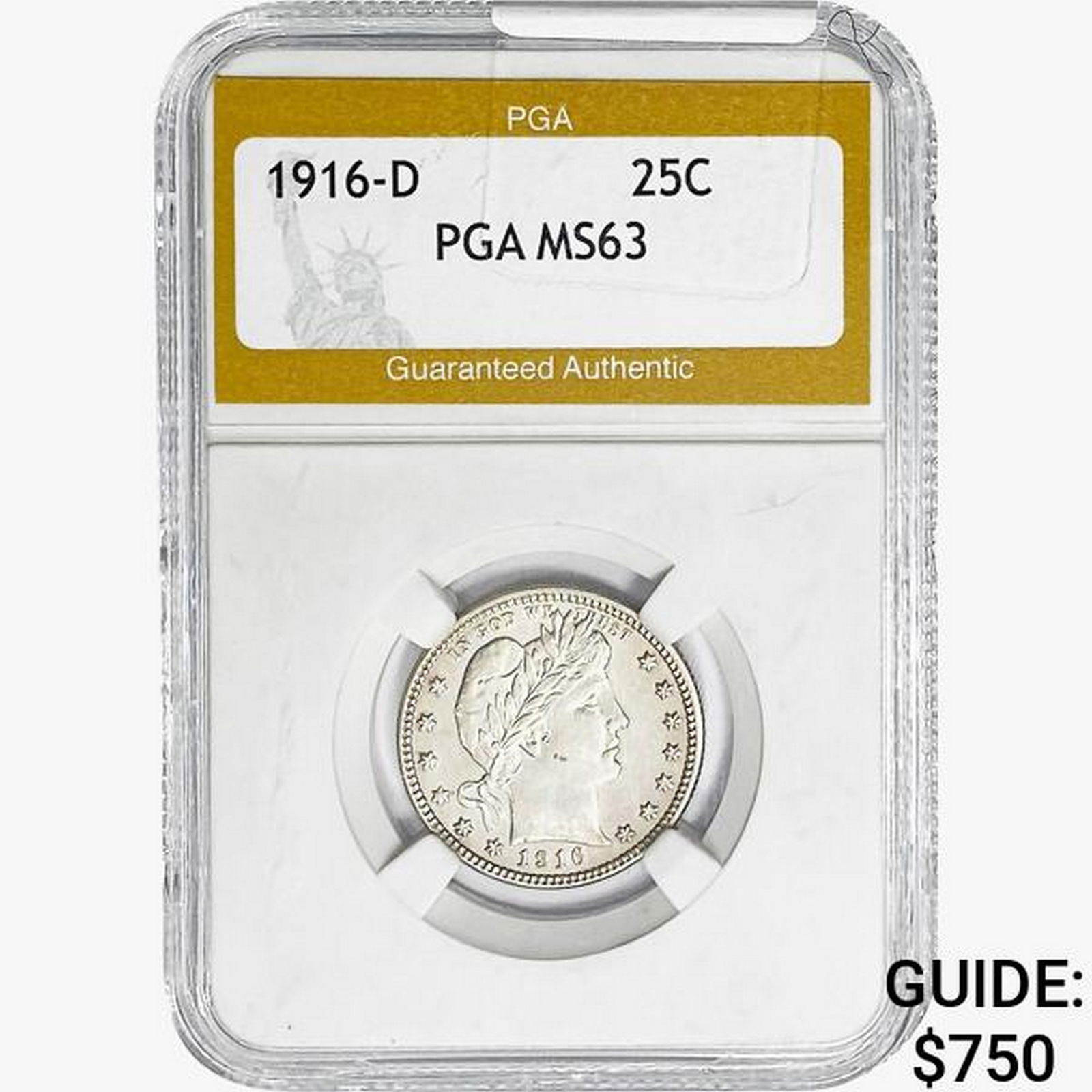 1916-D Barber Quarter PGA MS63 (1 of 2)
