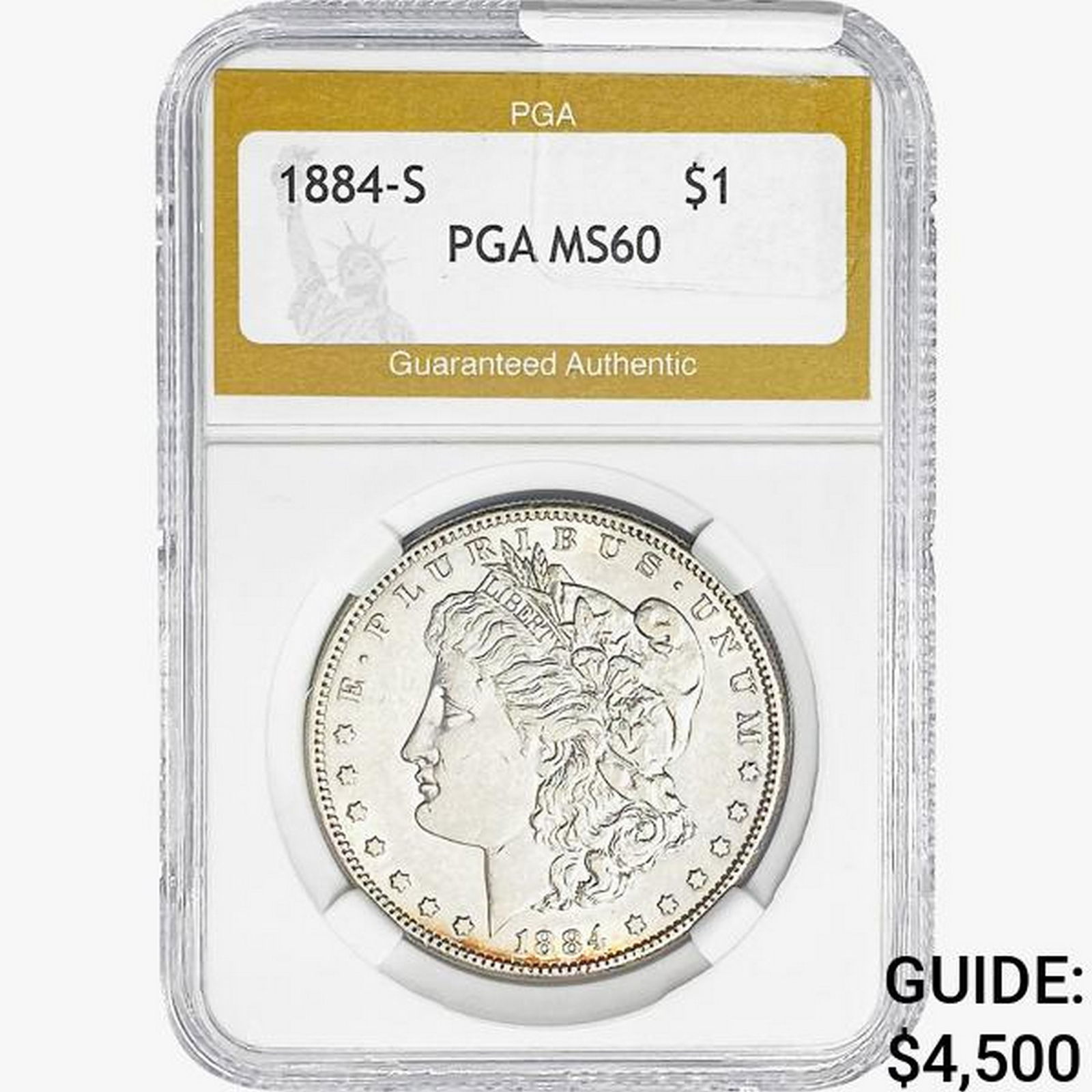 1884-S Morgan Silver Dollar PGA MS60 (1 of 2)
