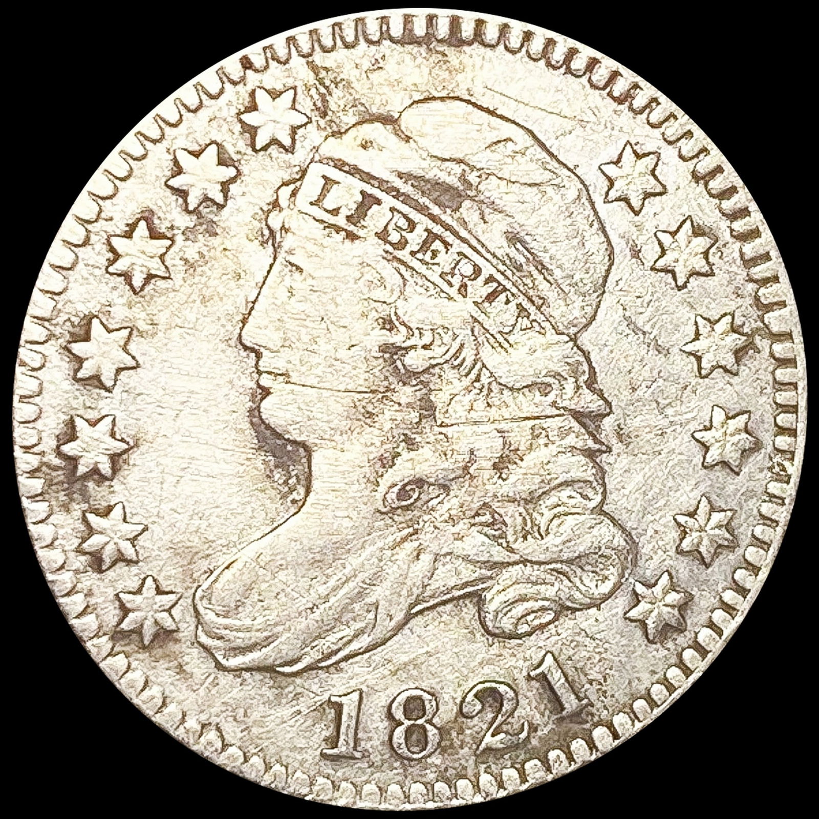 1821 Capped Bust Dime LIGHTLY CIRCULATED (1 of 2)