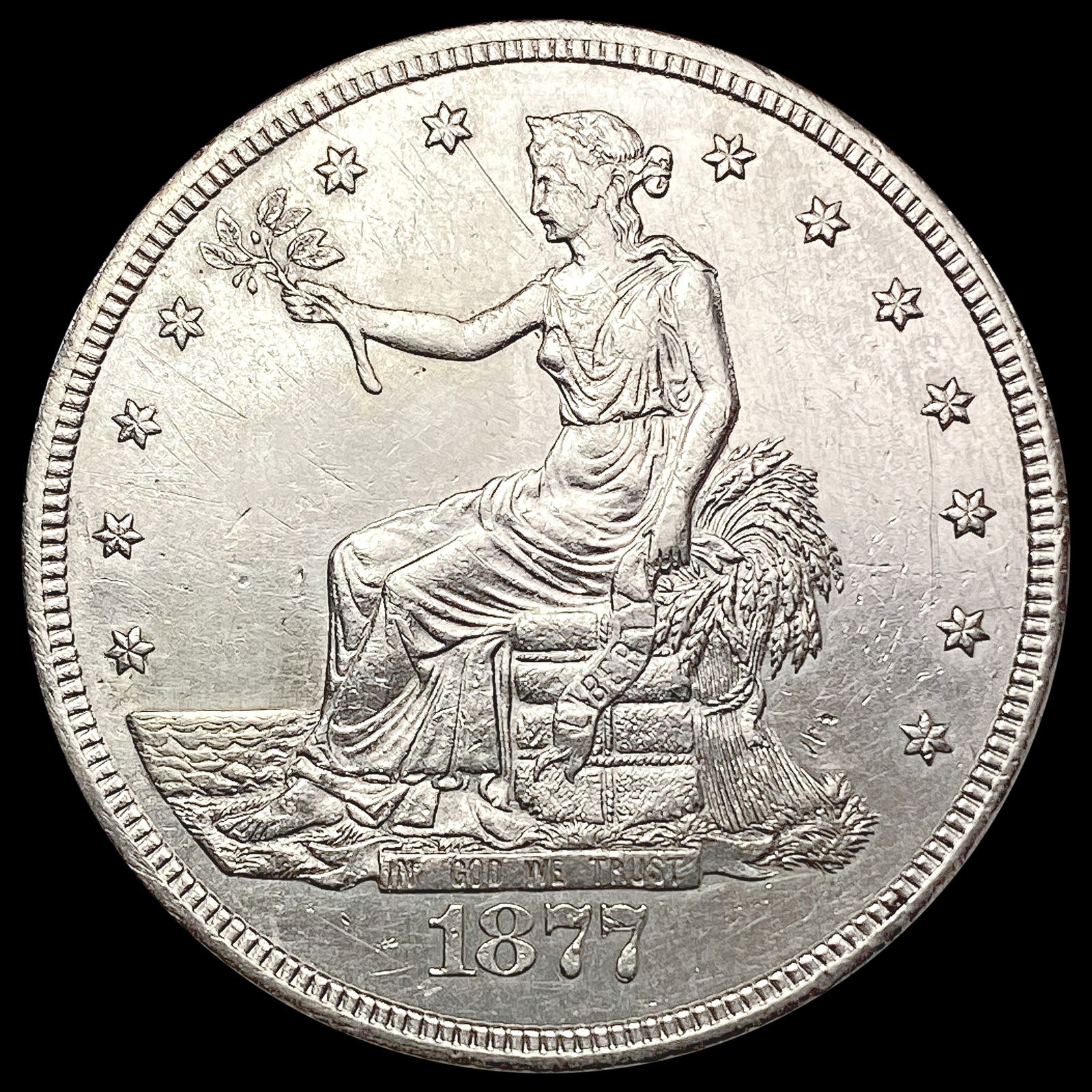 1877-S Silver Trade Dollar CHOICE AU (1 of 2)