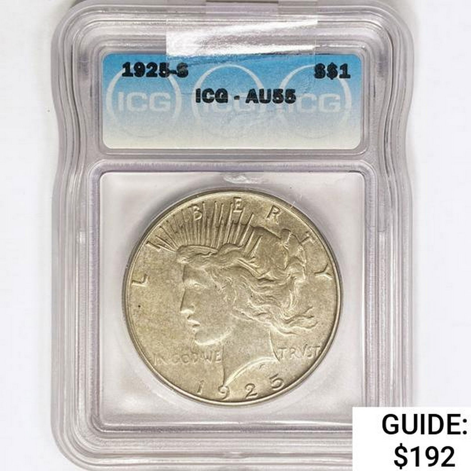 1925-S Silver Peace Dollar ICG AU55 (1 of 2)