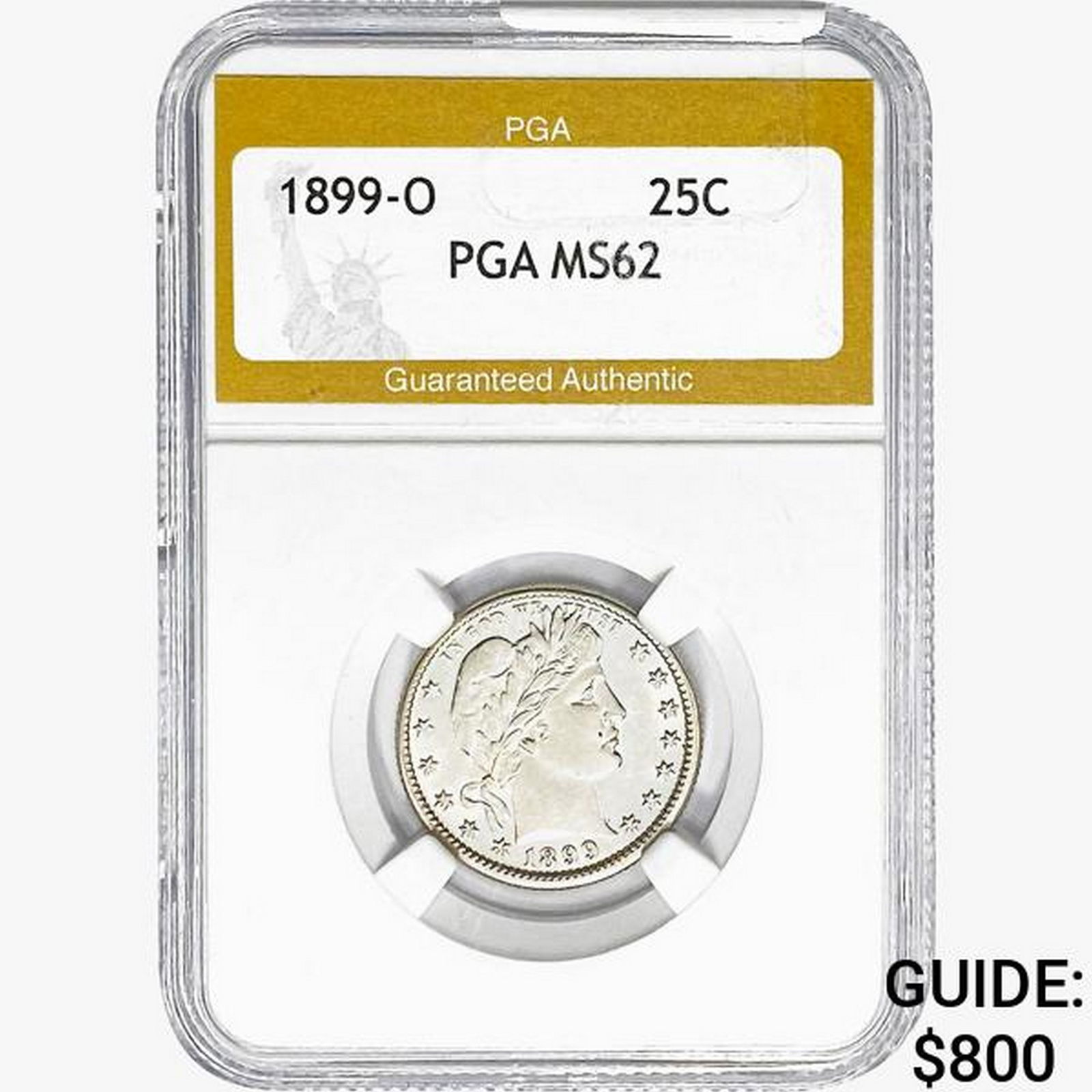 1899-O Barber Quarter PGA MS62 (1 of 2)