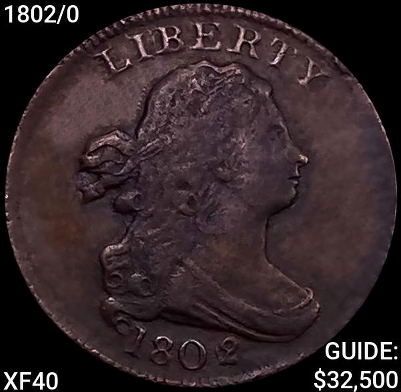 1802/0 Draped Bust Half Cent NEARLY UNCIRCULATED (1 of 2)