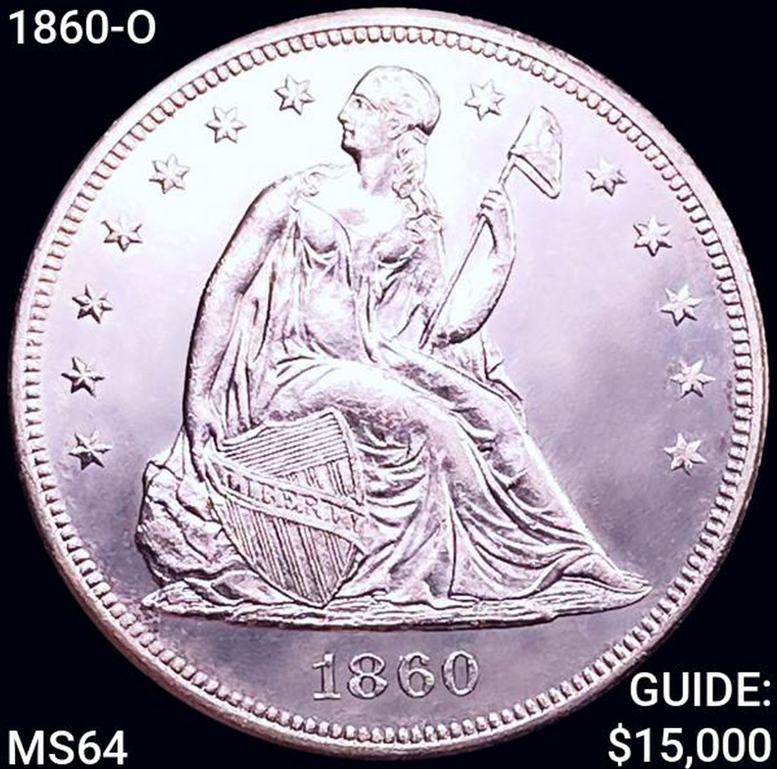 1860-O Seated Liberty Dollar CHOICE BU (1 of 2)