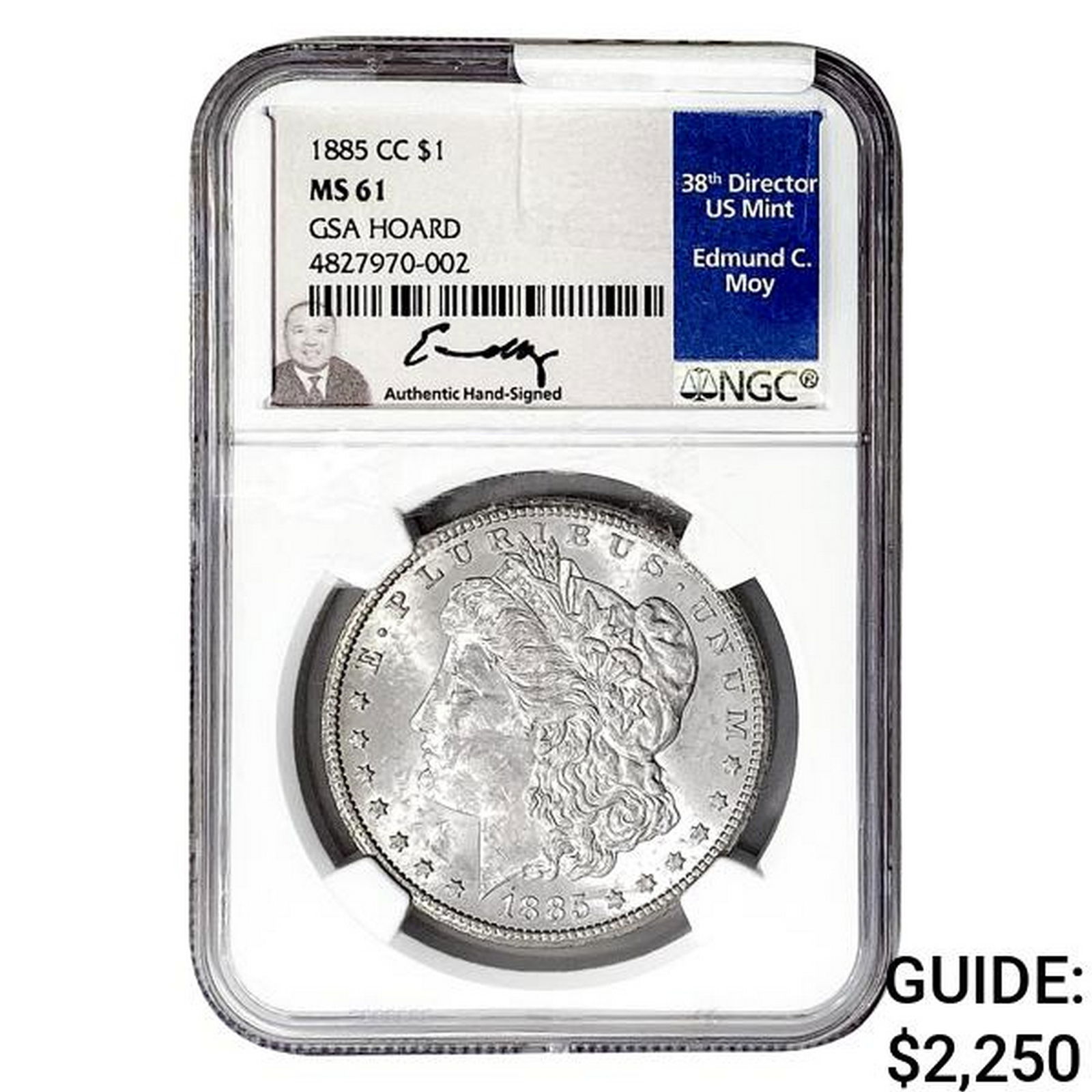 1885-CC Morgan Silver Dollar NGC MS61 GSA (1 of 2)