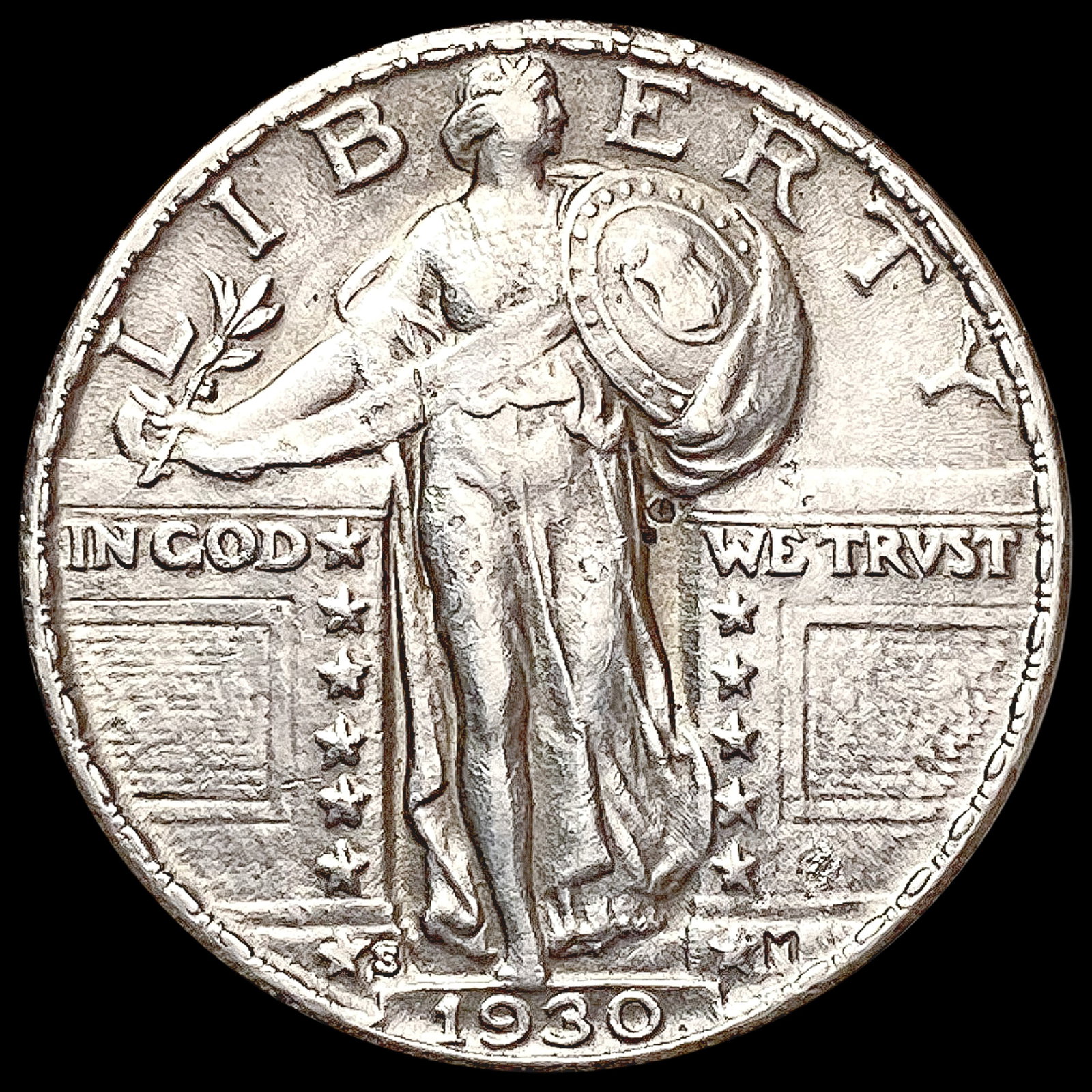 1930-S Standing Liberty Quarter CLOSELY UNCIRCULAT: 1930-S Standing Liberty Quarter CLOSELY UNCIRCULAT