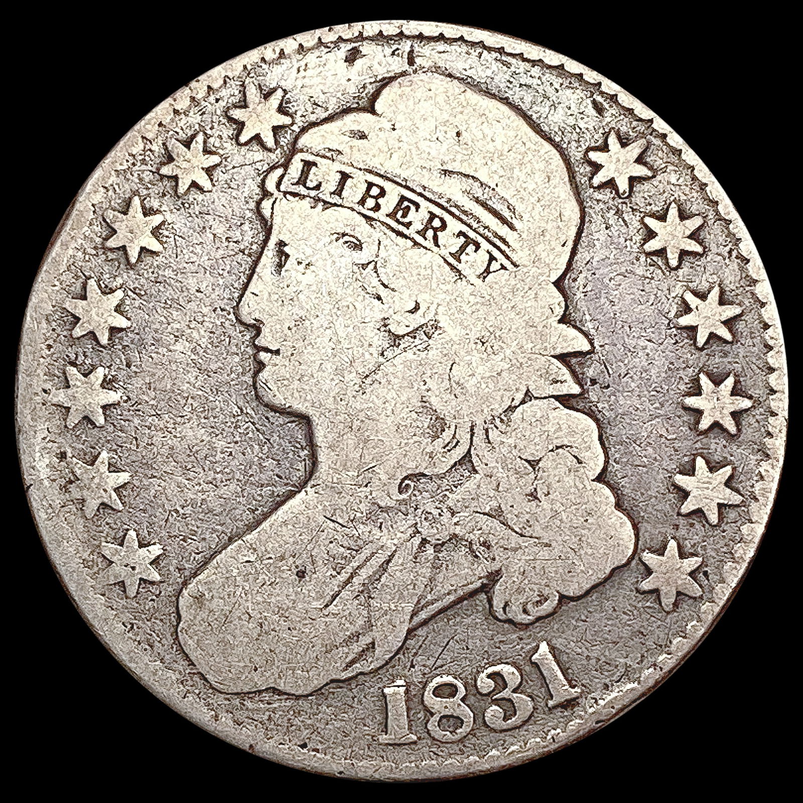 1831 Capped Bust Half Dollar NICELY CIRCULATED (1 of 2)