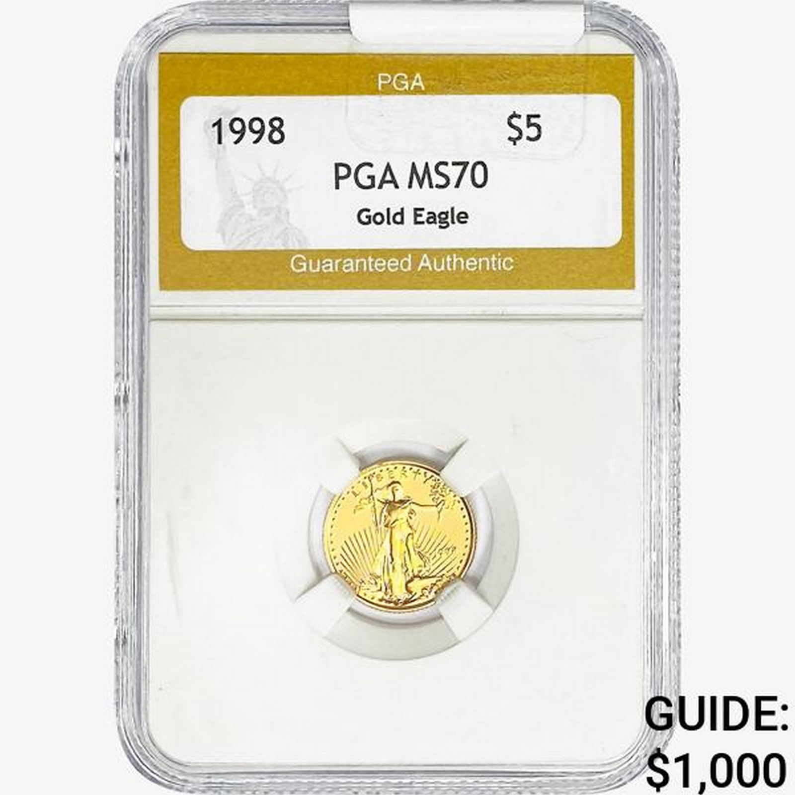 1998 1/10 Gold $5 Eagle PGA MS70 (1 of 2)