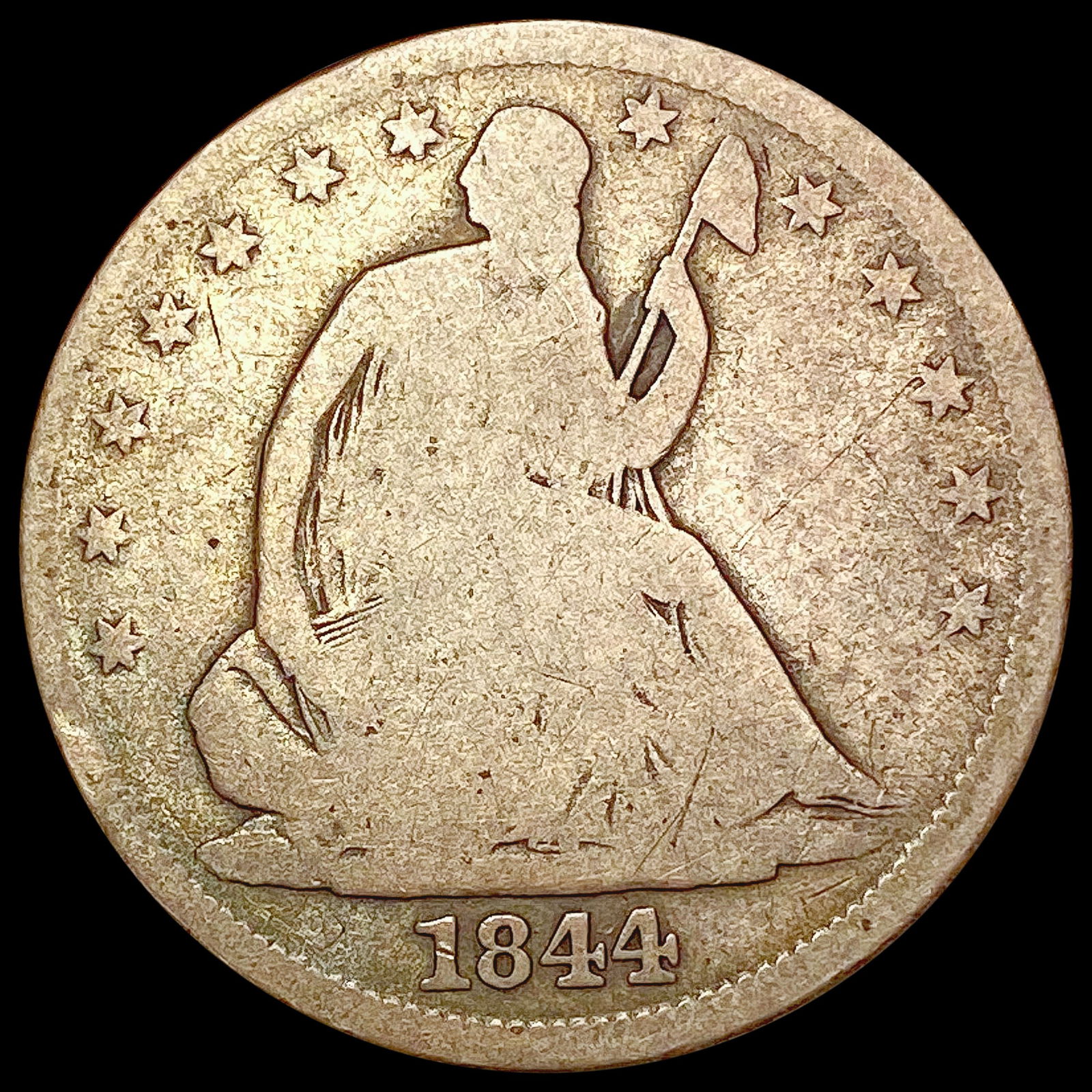 1844-O Seated Liberty Half Dollar NICELY CIRCULATE (1 of 2)