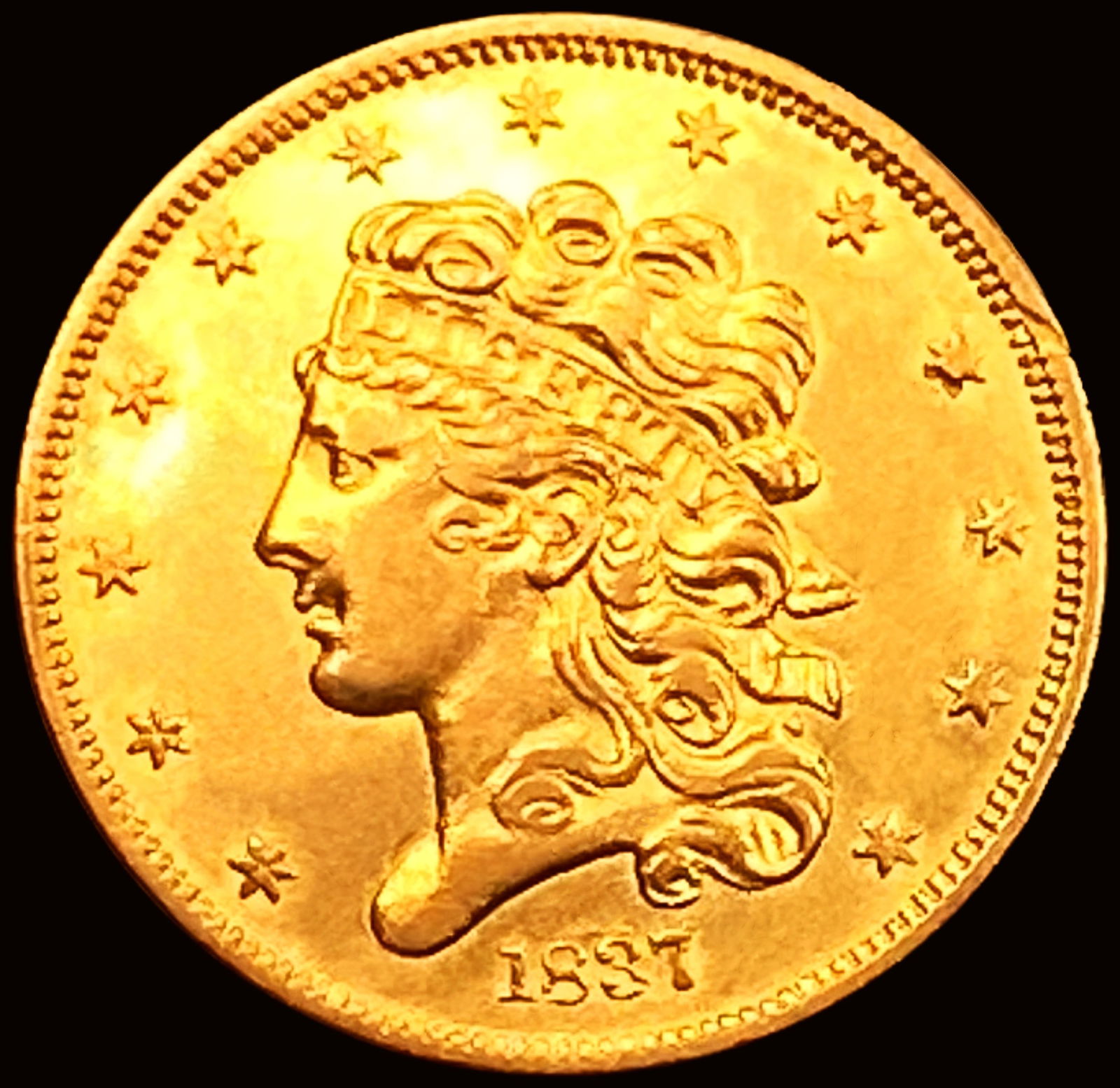 1837 $5 Gold Half Eagle UNCIRCULATED (1 of 2)
