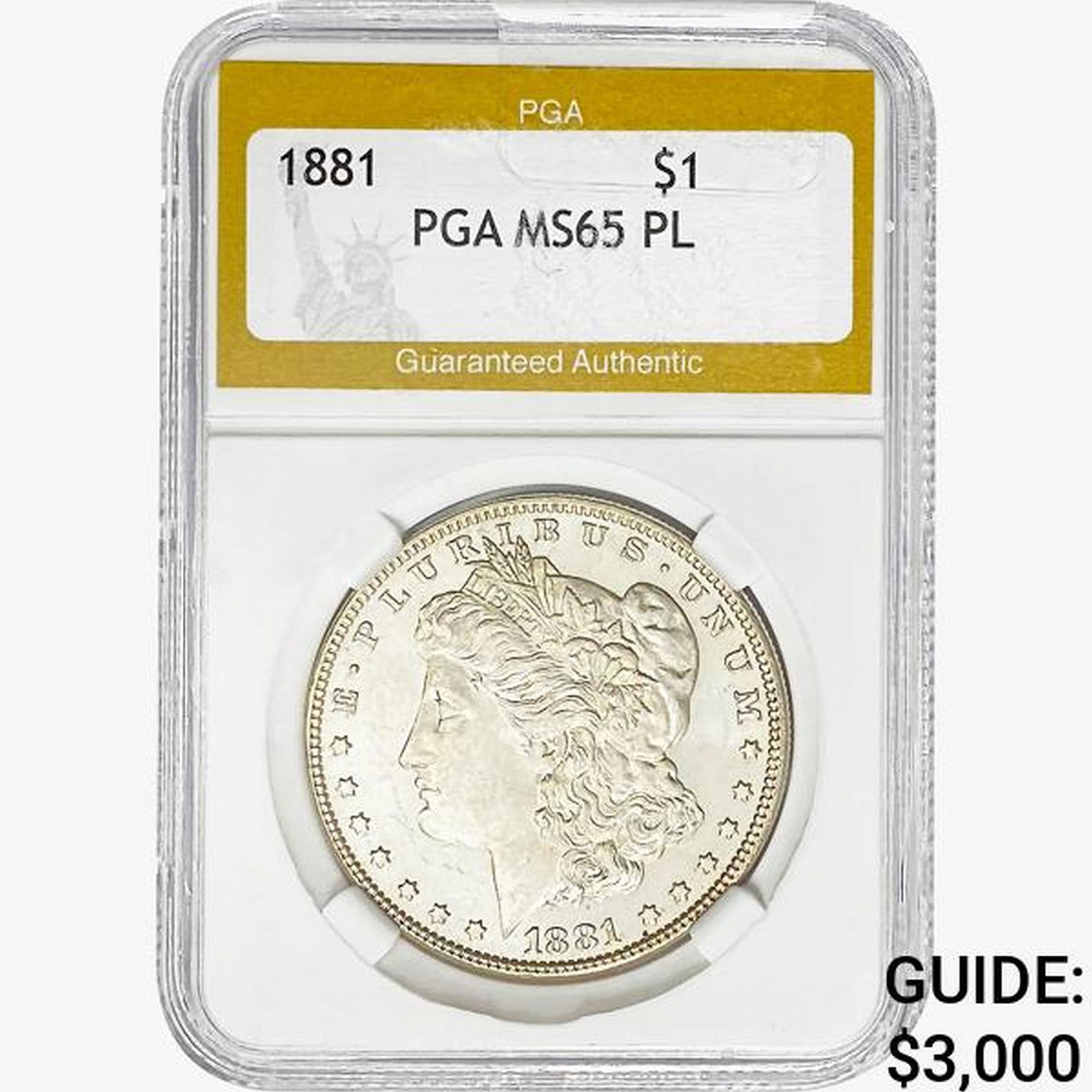 1881 Morgan Silver Dollar PGA MS65 PL (1 of 2)