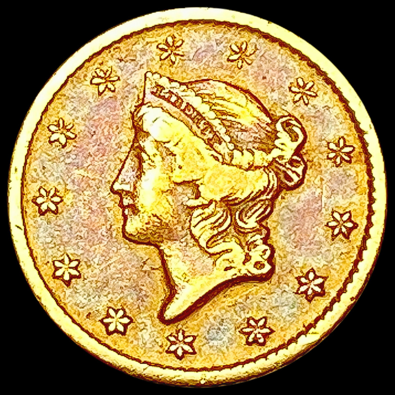 1849-O Rare Gold Dollar NEARLY UNCIRCULATED (1 of 2)