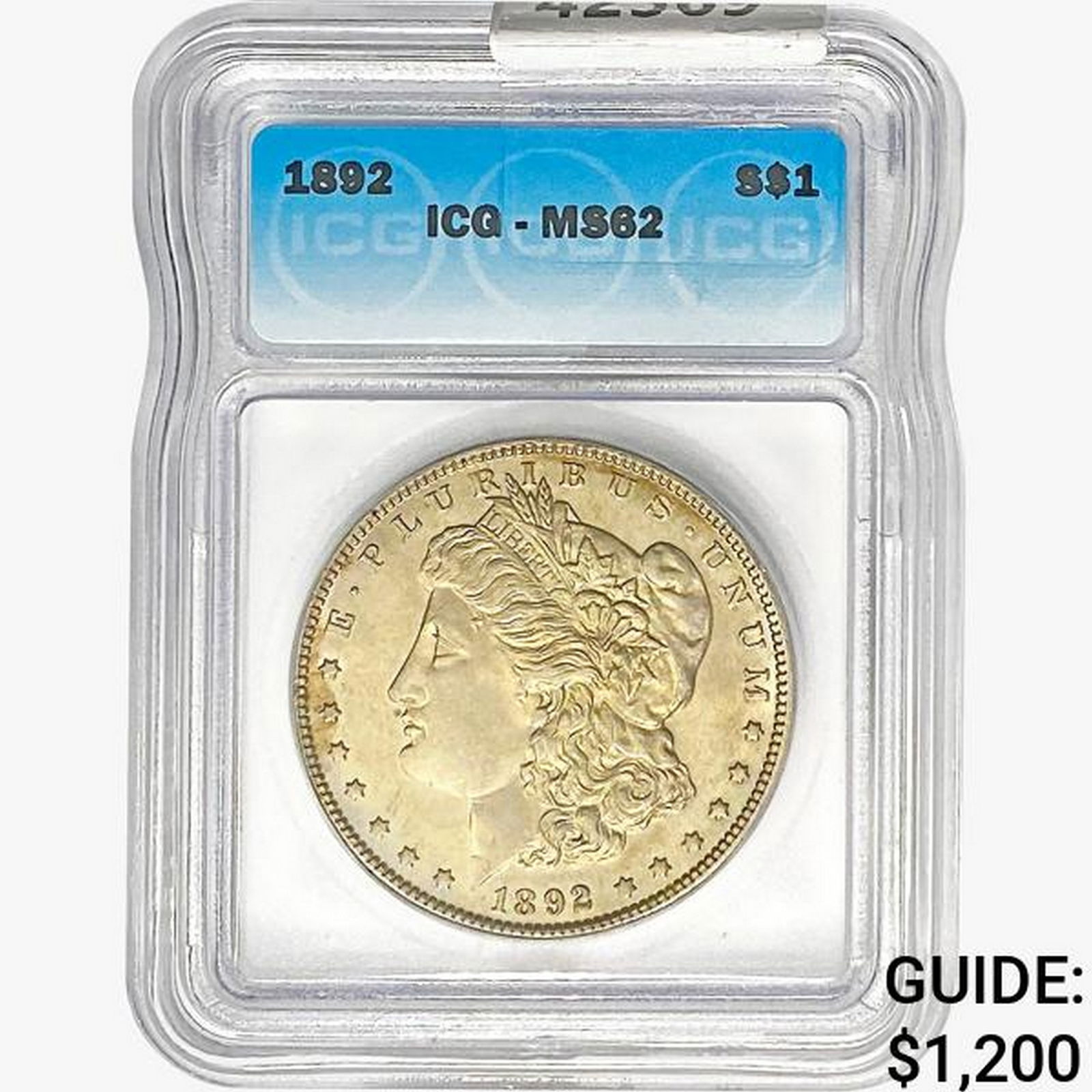1892 Morgan Silver Dollar ICG MS62 (1 of 2)