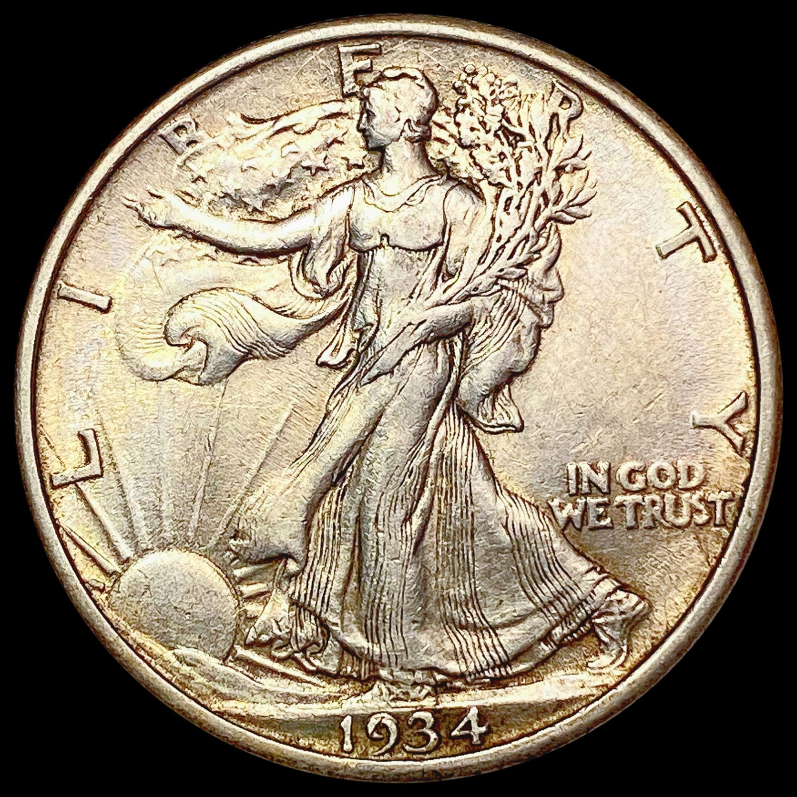 1934 Walking Liberty Half Dollar CLOSELY UNCIRCULA (1 of 2)