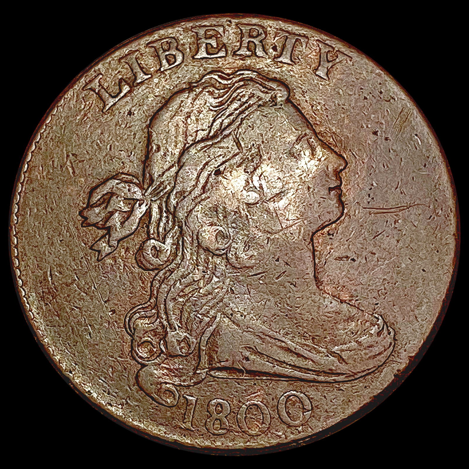 1800 Draped Bust Large Cent NICELY CIRCULATED (1 of 2)