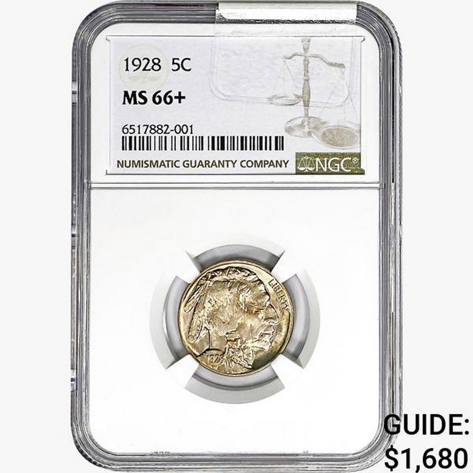 1928 Buffalo Nickel NGC MS66+ (1 of 2)