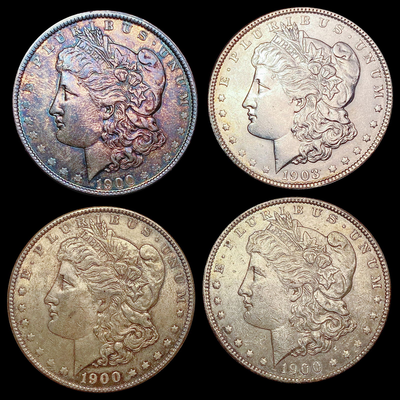 1900-1903 Morgan Silver Dollar Lot [4 Coins] HIGH (1 of 2)