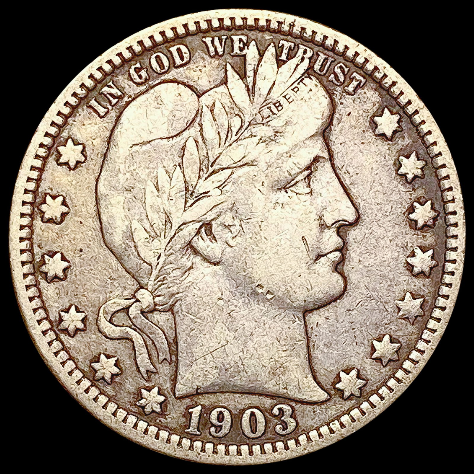 1903-O Barber Quarter LIGHTLY CIRCULATED (1 of 2)