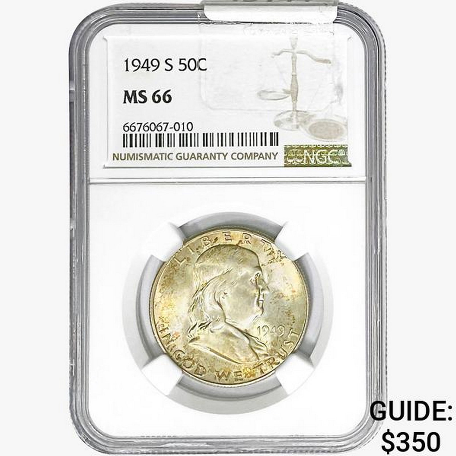 1949-S Franklin Half Dollar NGC MS66 (1 of 2)
