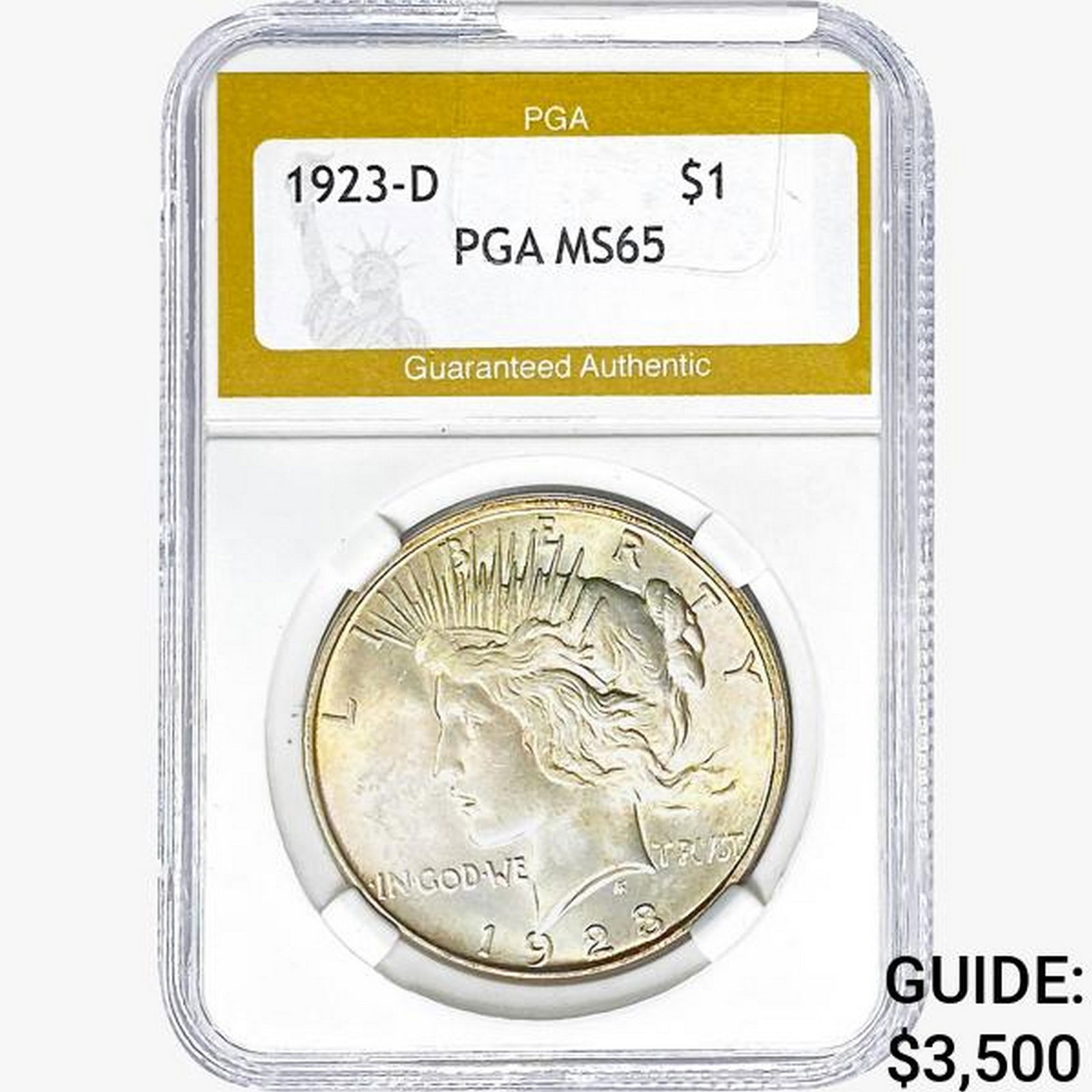1923-D Silver Peace Dollar PGA MS65 (1 of 2)