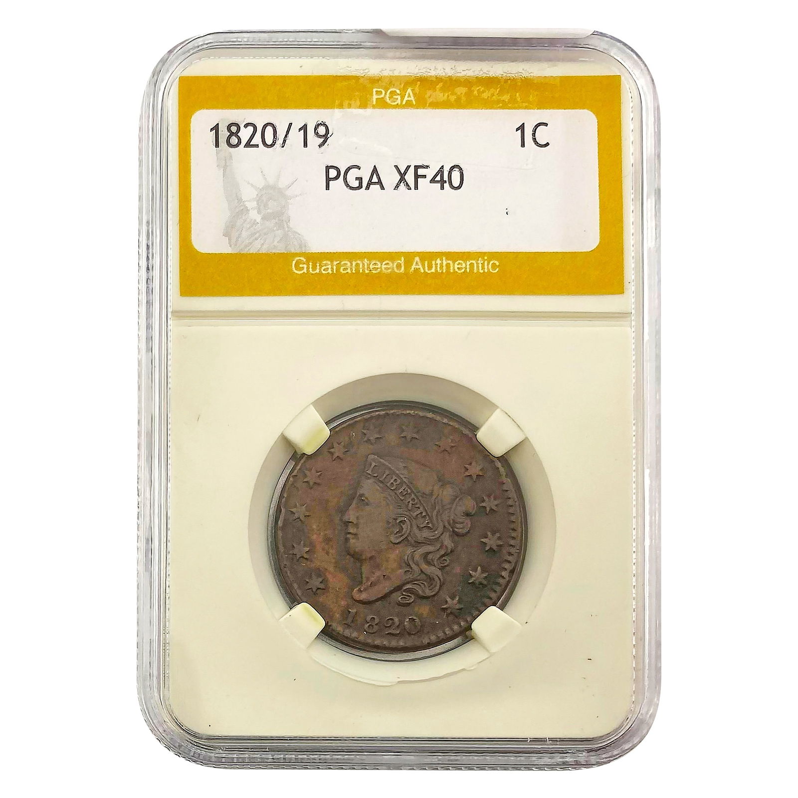 1820/ 19 Coronet Head Large Cent PGA XF40 (1 of 2)