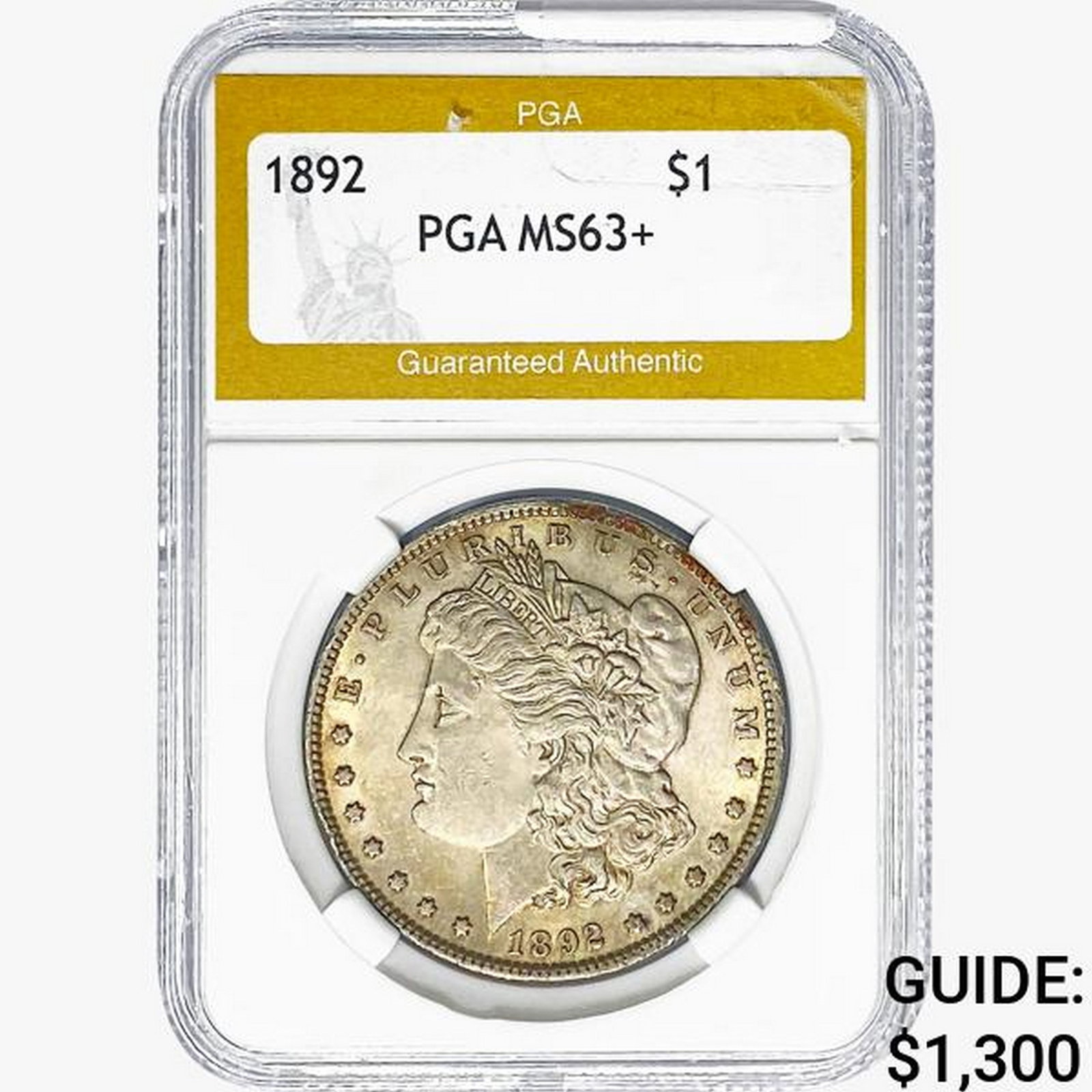 1892 Morgan Silver Dollar PGA MS63+ (1 of 2)