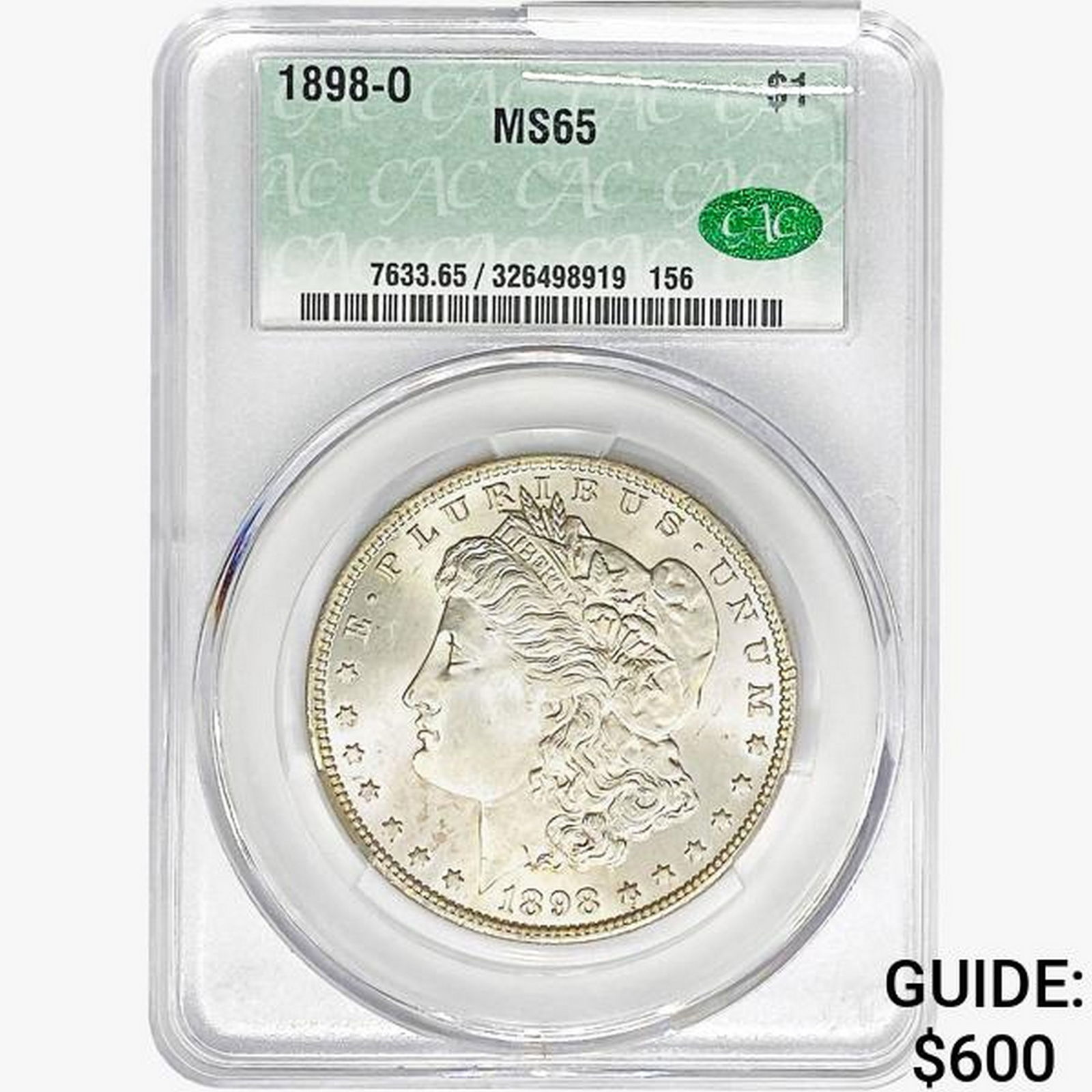 1898-O Morgan Silver Dollar CAC MS65 (1 of 2)