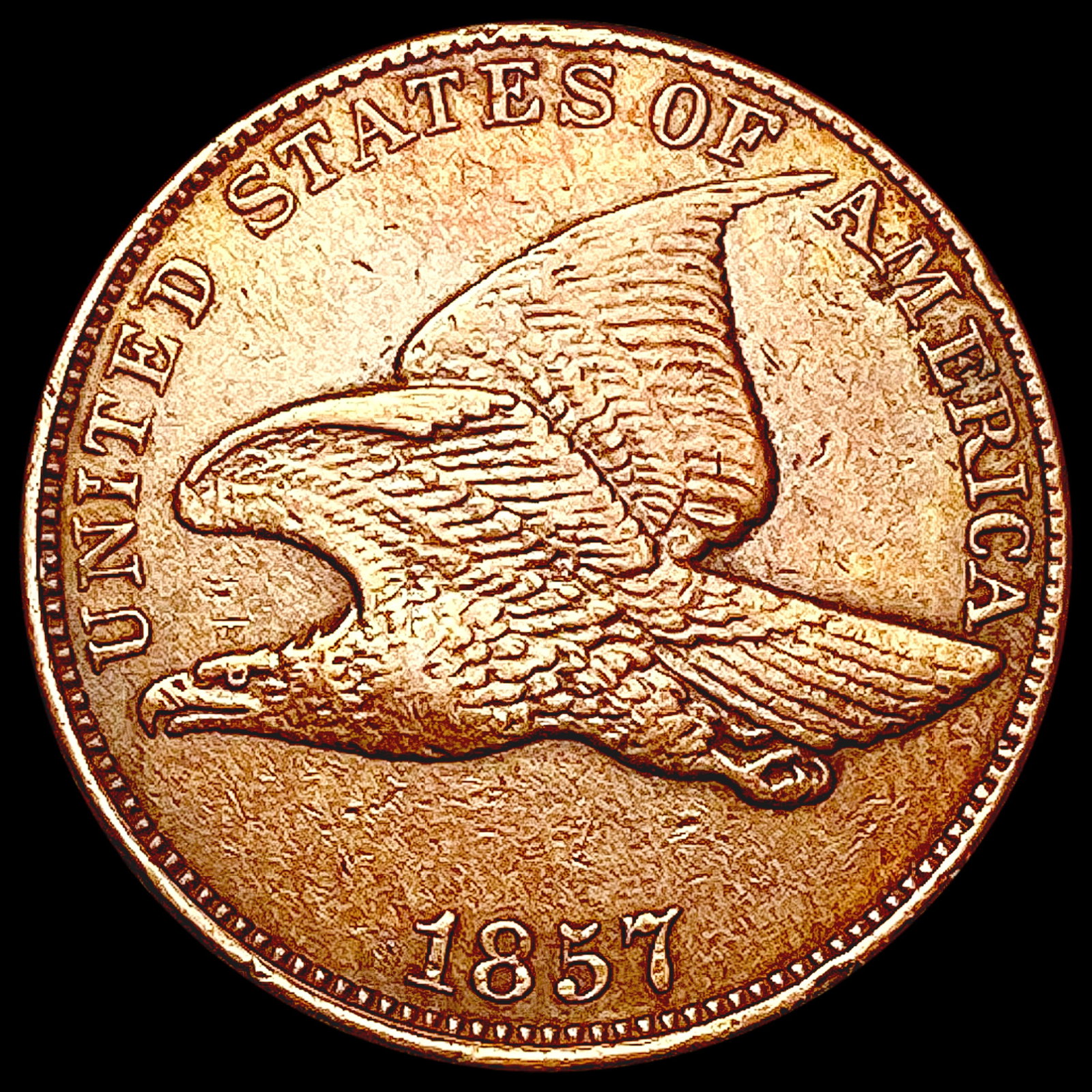 1857 Flying Eagle Cent CLOSELY UNCIRCULATED (1 of 2)