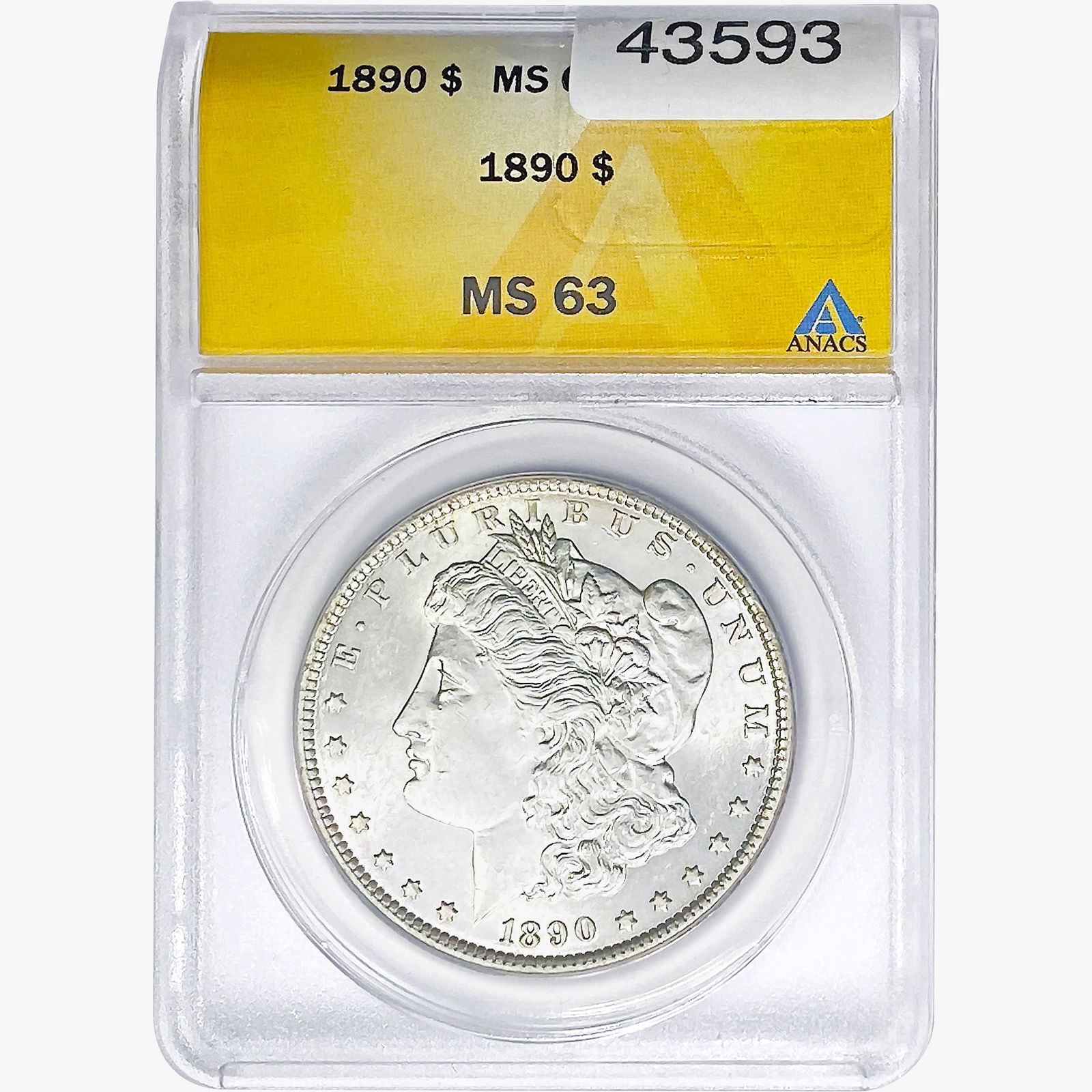 1890 Morgan Silver Dollar ANACS MS63 (1 of 2)