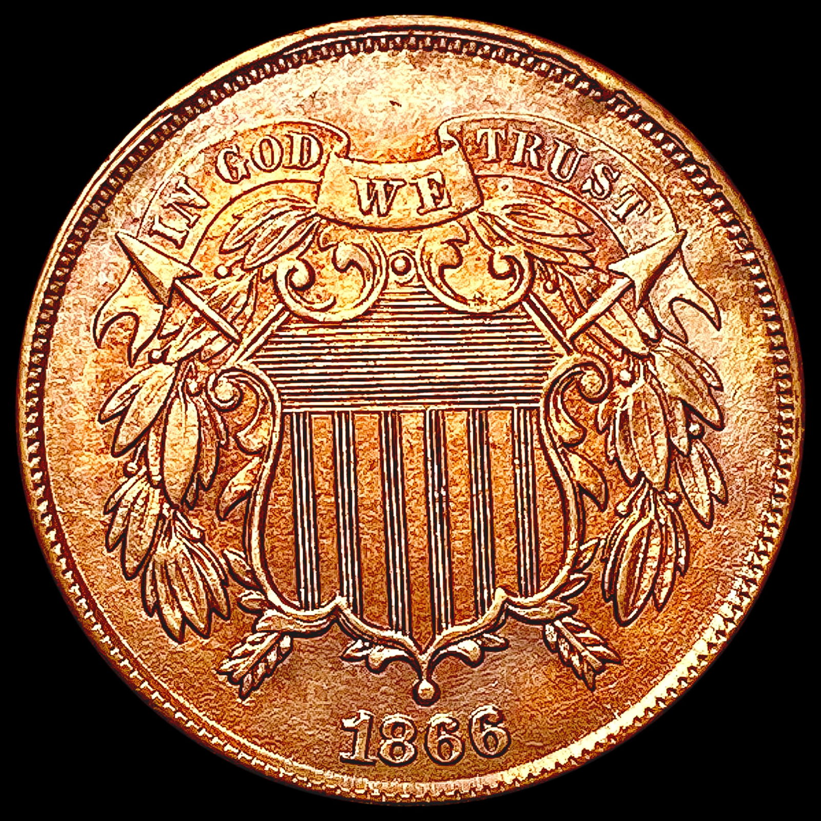 1866 Two Cent Piece UNCIRCULATED (1 of 2)