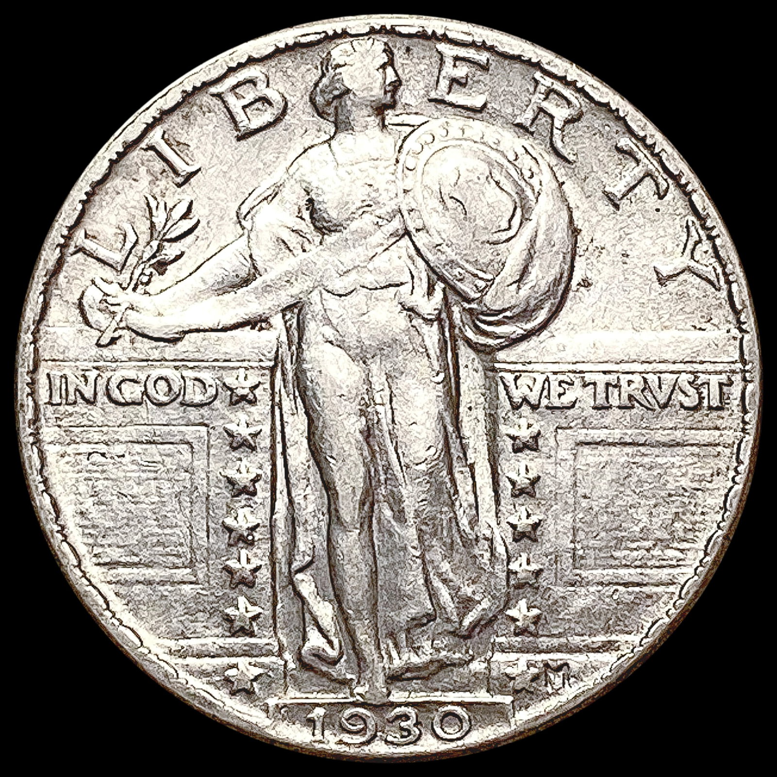 1930 Standing Liberty Quarter CLOSELY UNCIRCULATED: 1930 Standing Liberty Quarter CLOSELY UNCIRCULATED