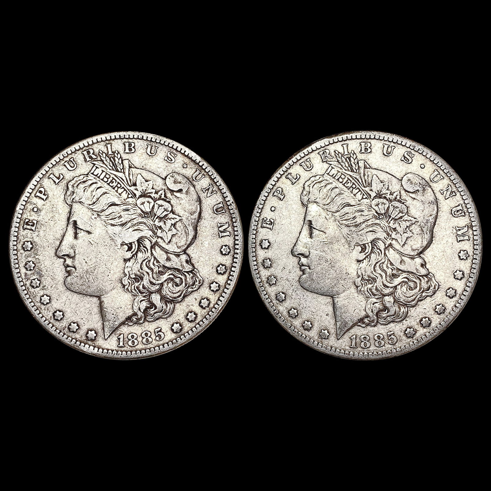 1885-S [2] Morgan Silver Dollar LIGHTLY CIRCULATED (1 of 2)