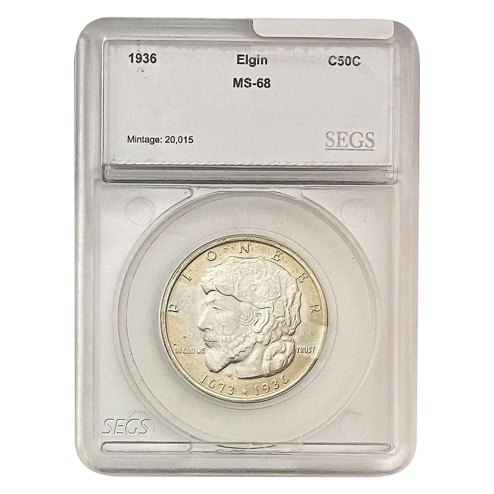 1936 Elgin Half Dollar SEGS MS68 (1 of 2)