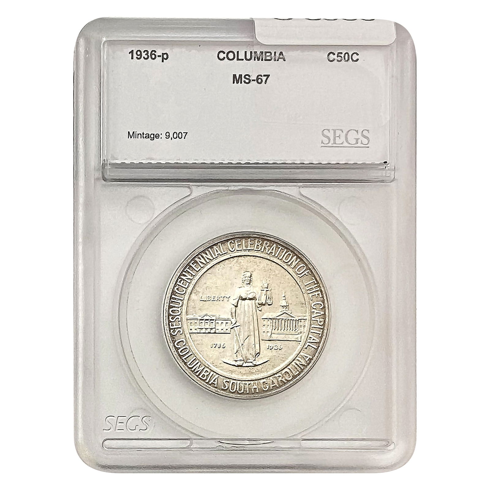 1936 Columbia Half Dollar SEGS MS67 (1 of 2)