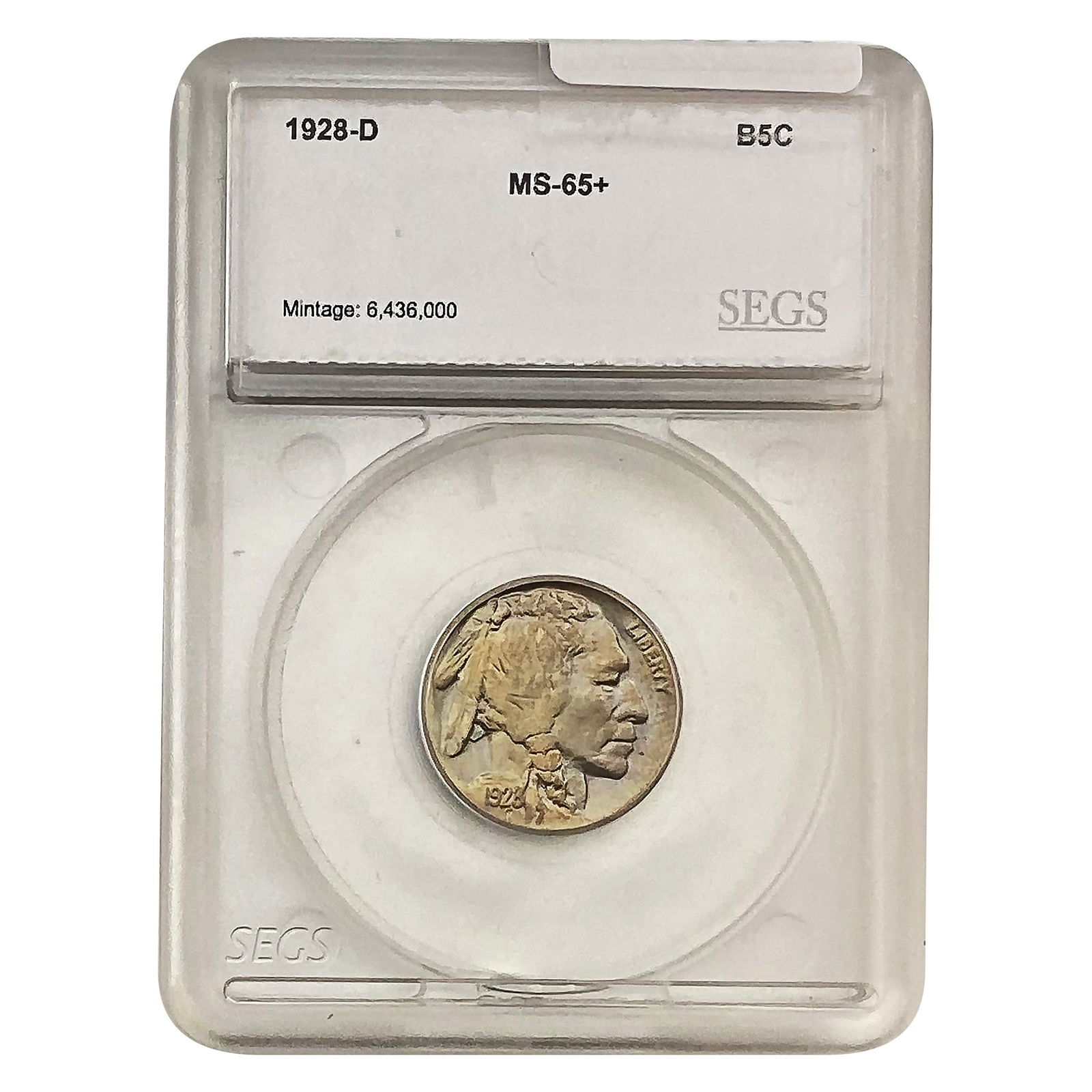 1928-D Buffalo Nickel SEGS MS65+ (1 of 2)