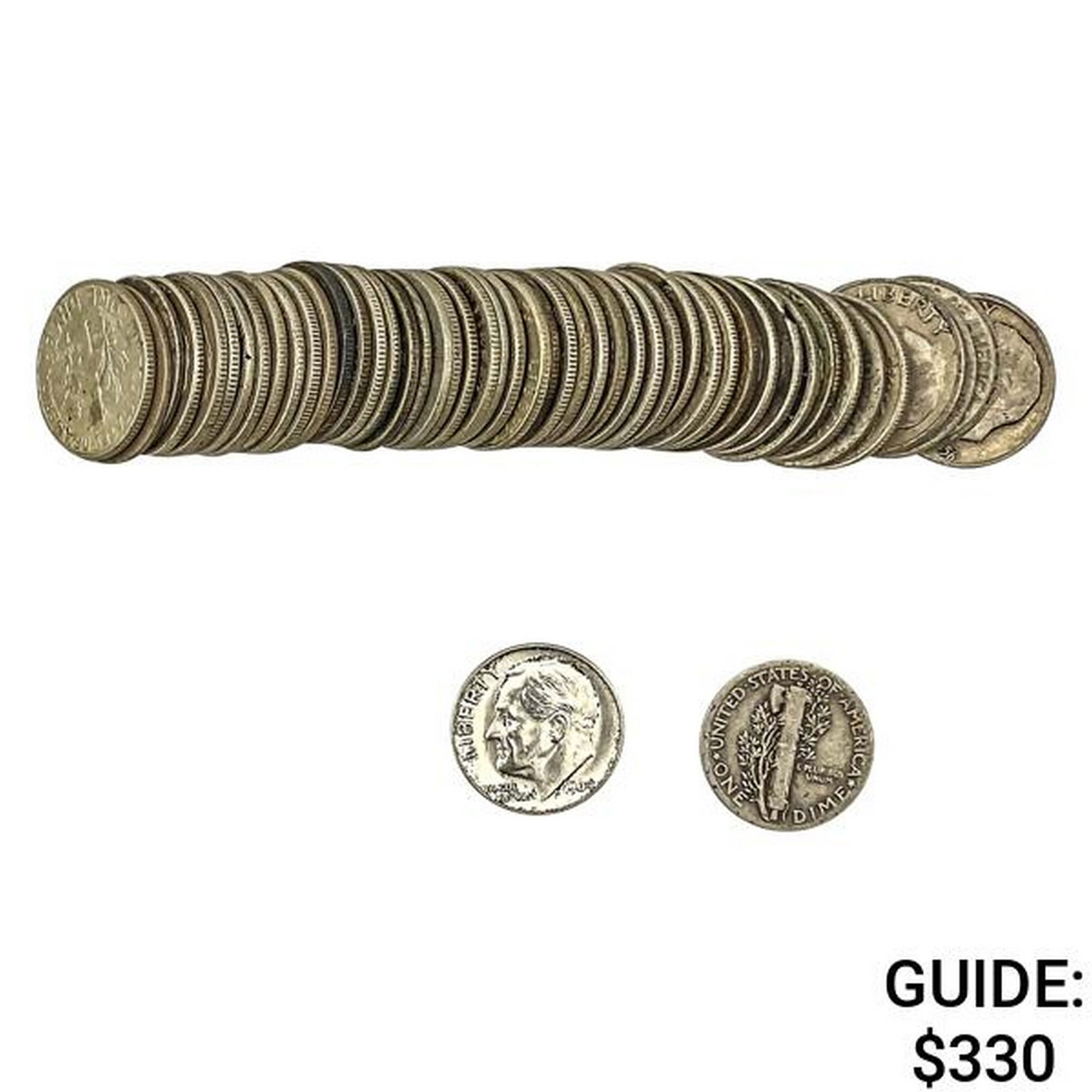 [50 PCS] Silver Dimes Roll: [50 PCS] Silver Dimes Roll
