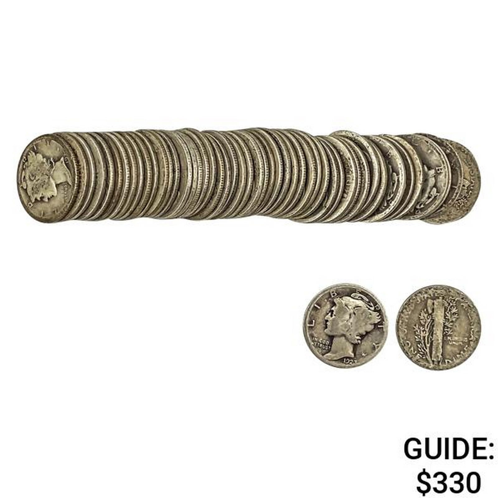 [50 PCS] Silver Dimes Roll: [50 PCS] Silver Dimes Roll