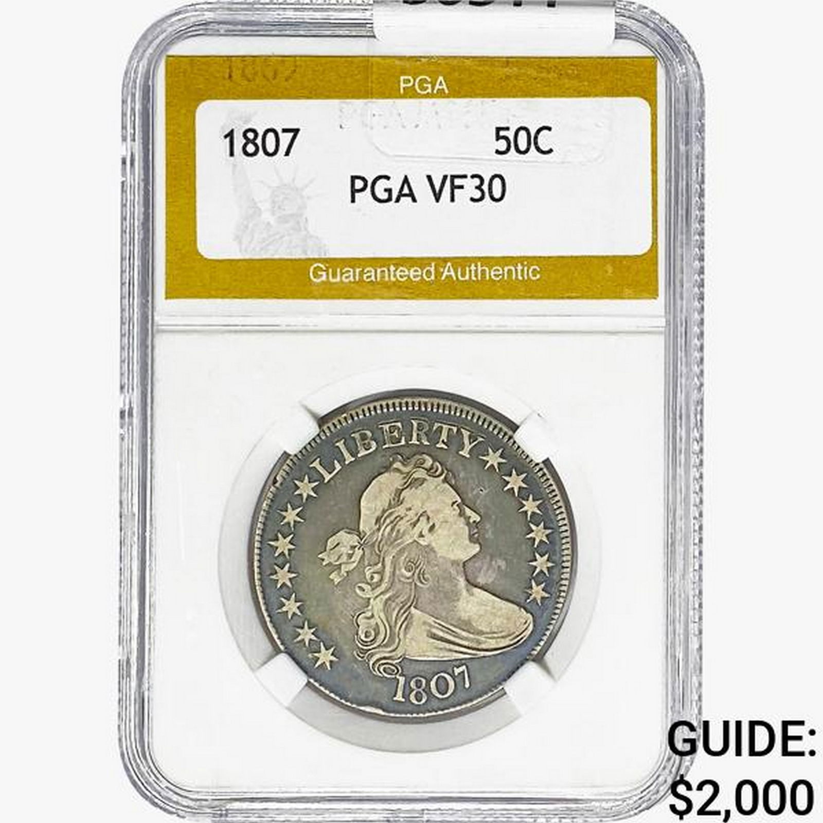 1807 Capped Bust Half Dollar PGA VF30 (1 of 2)