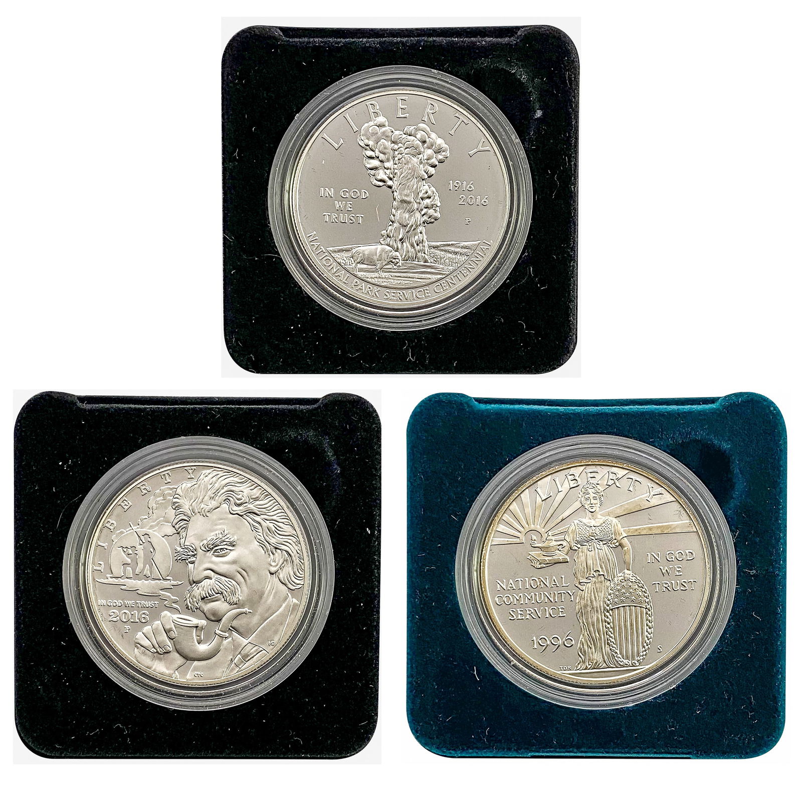 [3 Coins] 1996-2016 US Commem. Silver Dollars (1 of 13)