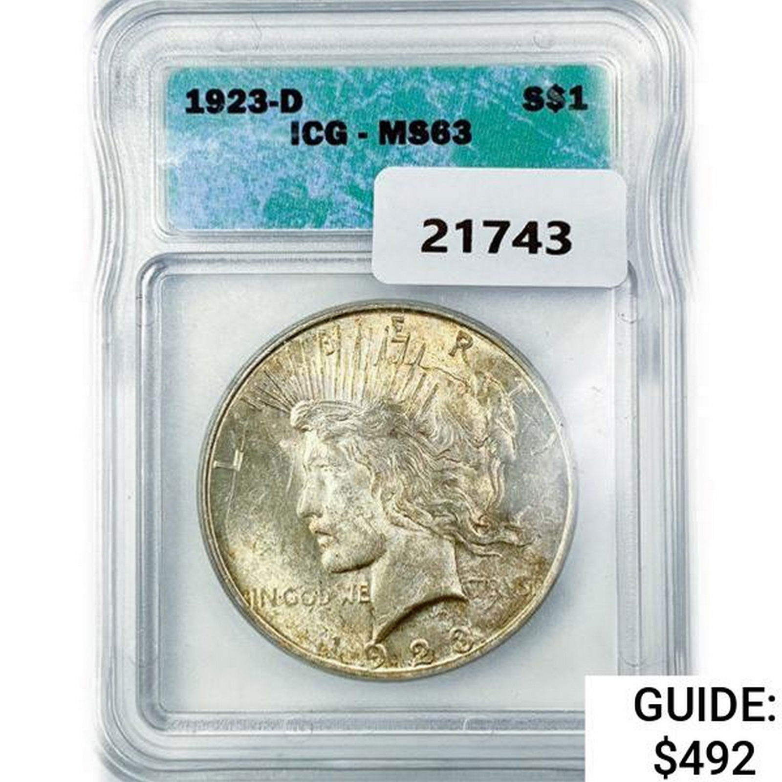 1923-D Silver Peace Dollar ICG MS63 (1 of 2)