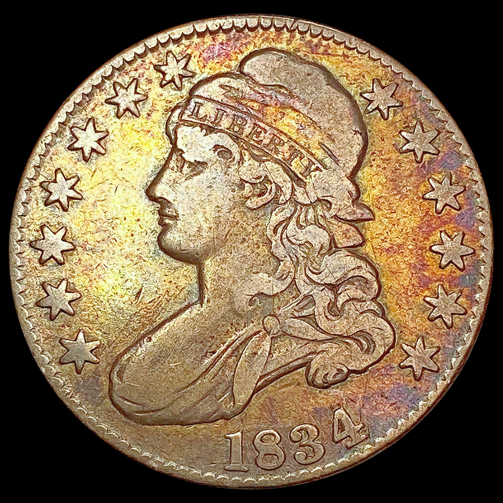 1834 Capped Bust Half Dollar LIGHTLY CIRCULATED: 1834 Capped Bust Half Dollar LIGHTLY CIRCULATED