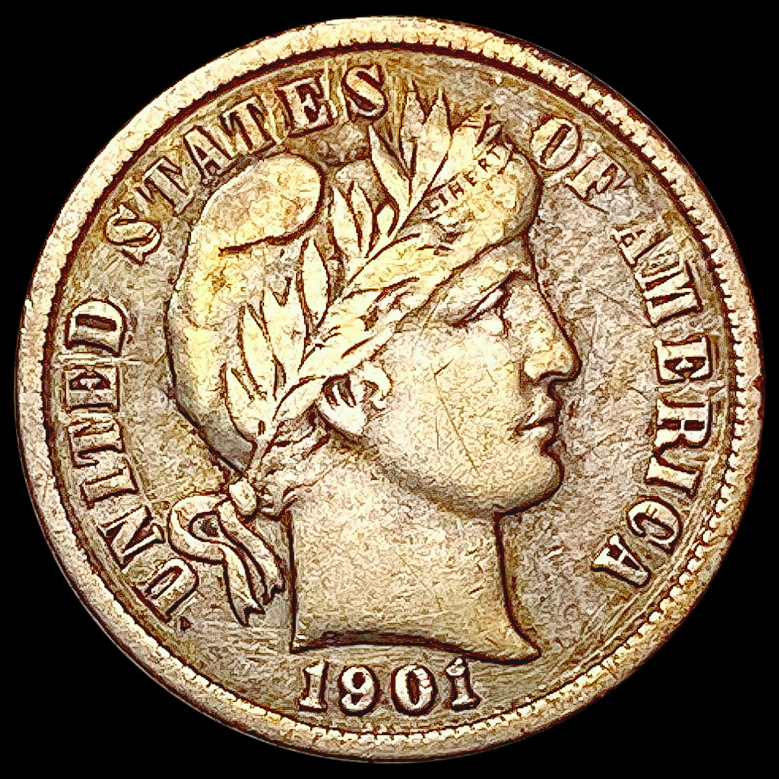 1901 Barber Dime CLOSELY UNCIRCULATED (1 of 2)