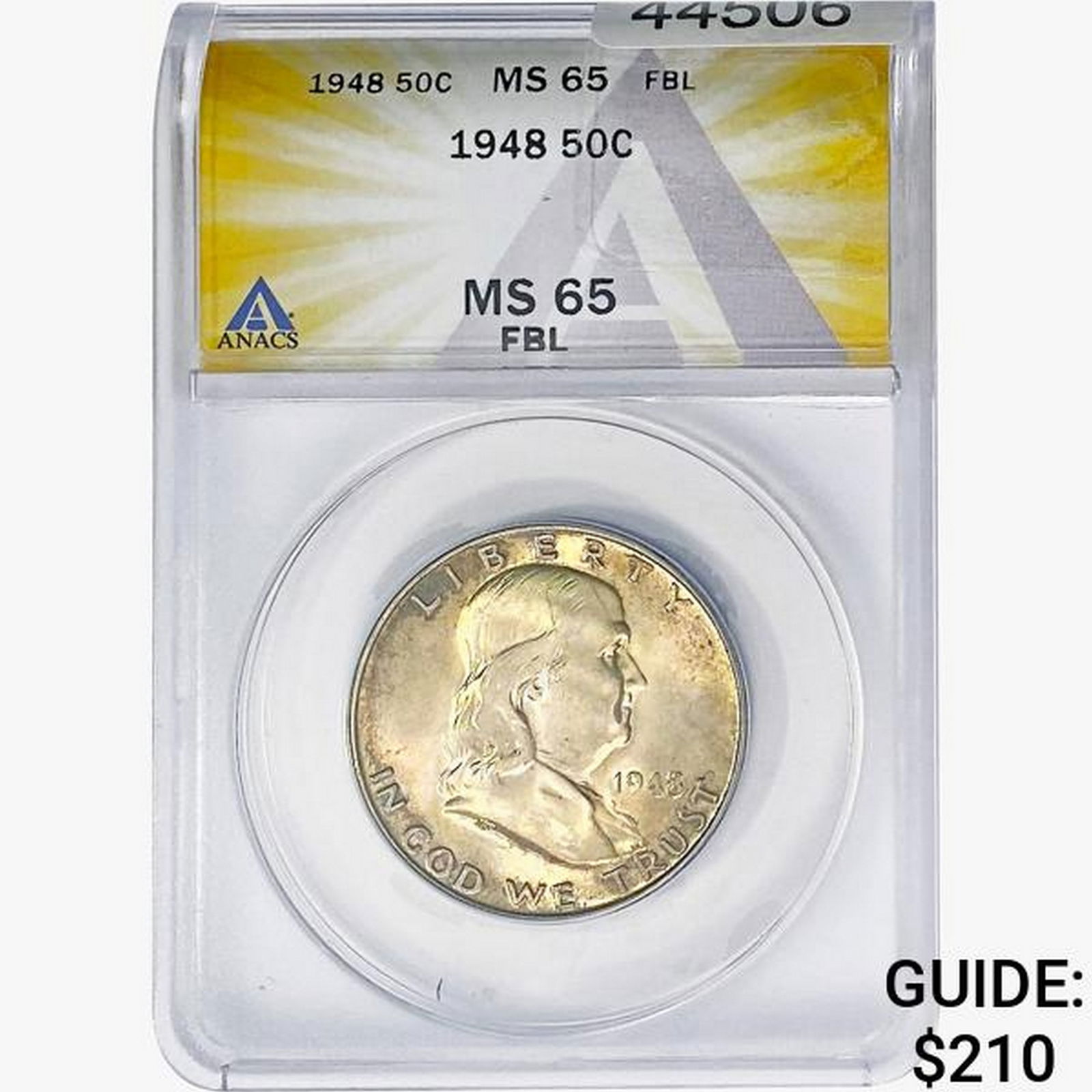 1948 Franklin Half Dollar ANACS MS65 FBL (1 of 2)
