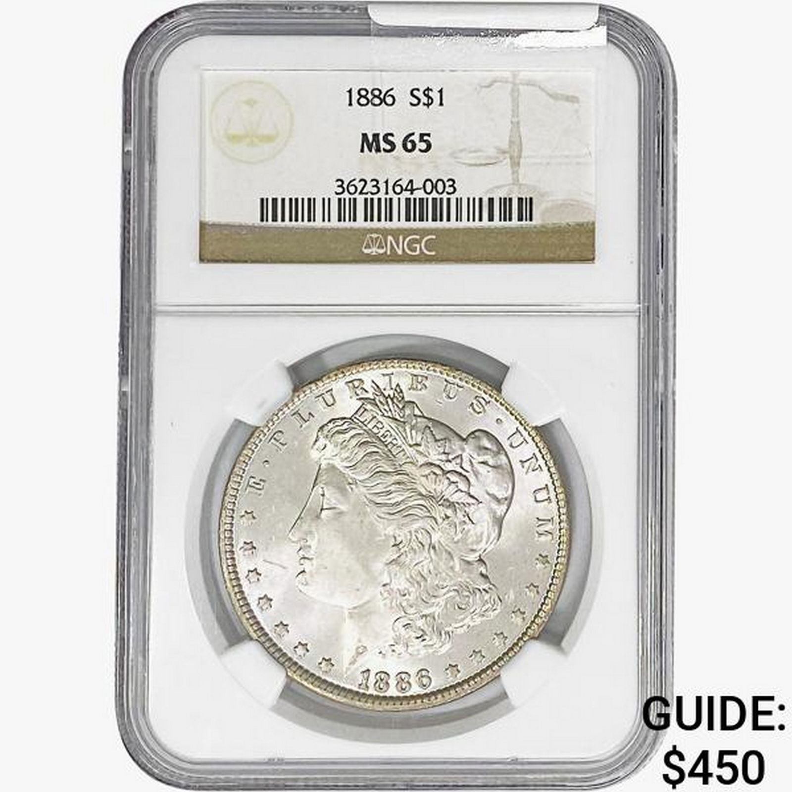 1886 Morgan Silver Dollar NGC MS65 (1 of 2)