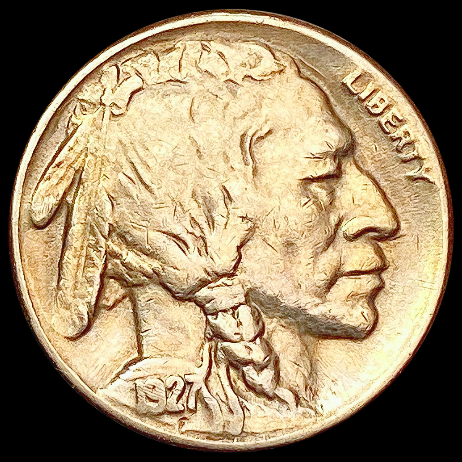 1927-S Buffalo Nickel LIGHTLY CIRCULATED (1 of 2)