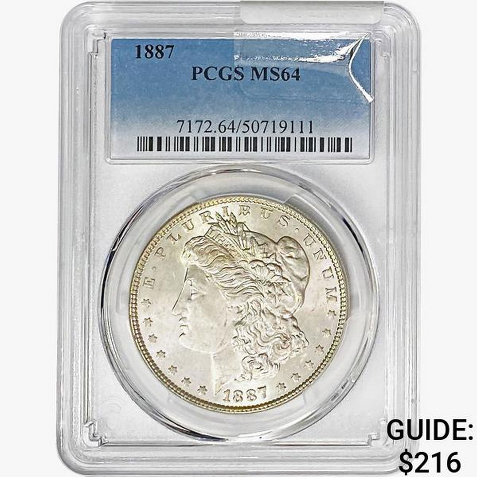 1887 Morgan Silver Dollar PCGS MS64 (1 of 2)