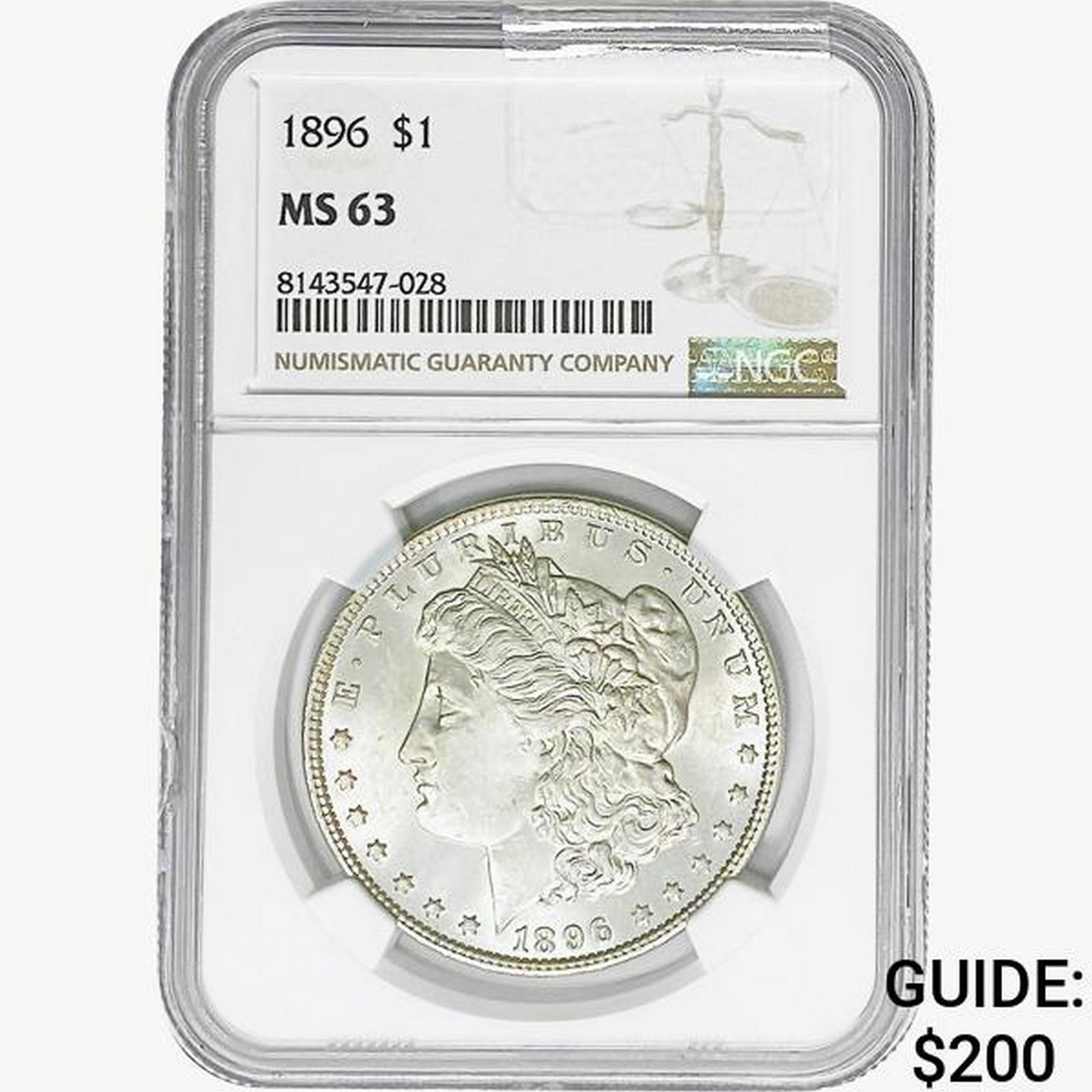1896 Morgan Silver Dollar NGC MS63 (1 of 2)