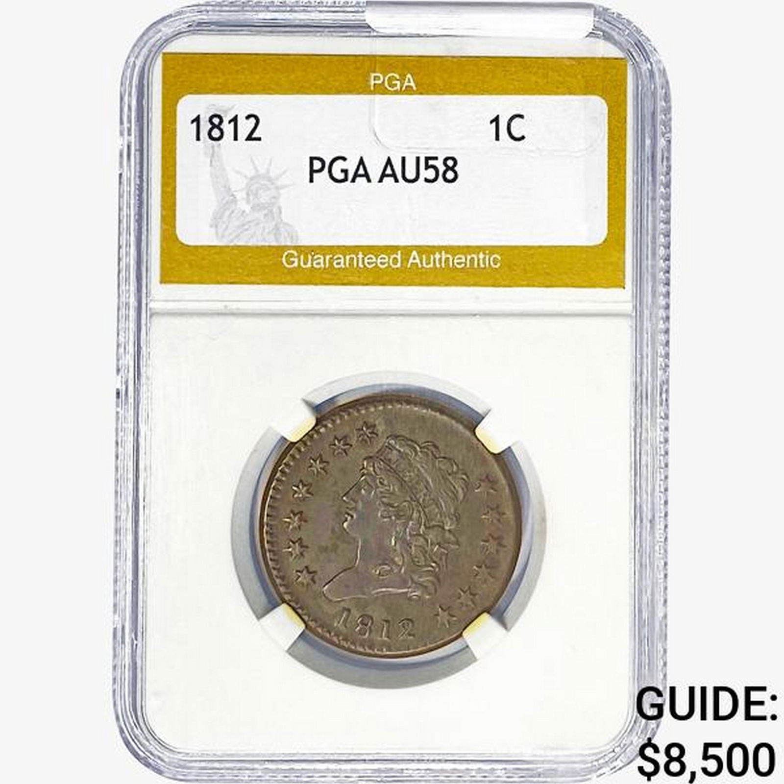 1812 Classic Head Large Cent PGA AU58 (1 of 2)