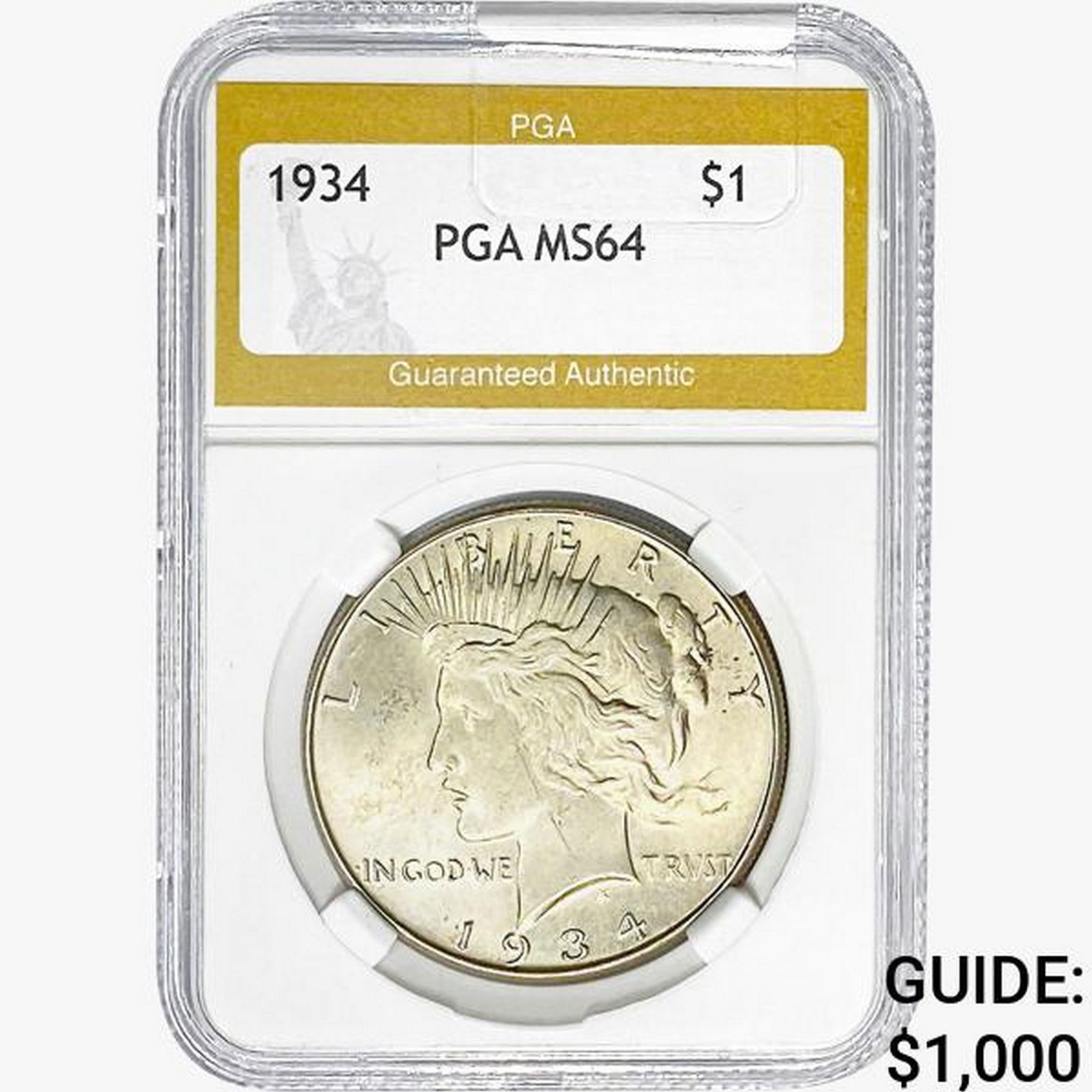 1934 Silver Peace Dollar PGA MS64 (1 of 2)